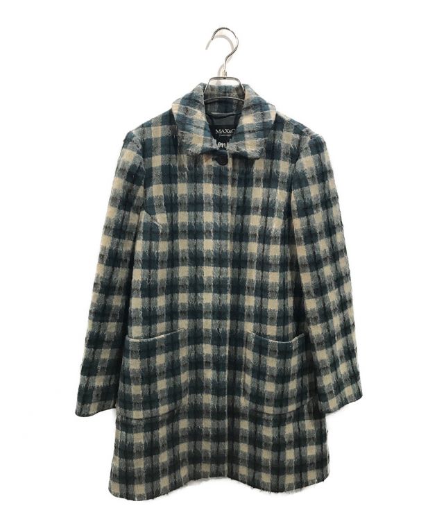 Max&Co マックスアンドコー ステンカラーコート 黒 アンゴラ混 ロング 