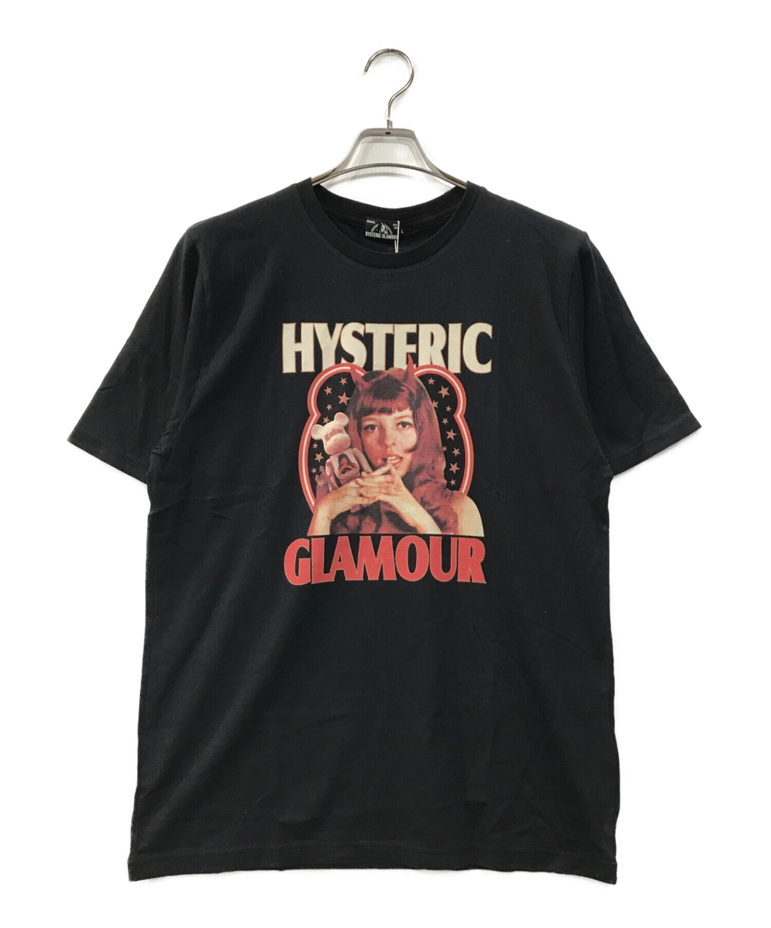 Hysteric Glamour (ヒステリックグラマー) ベアブリックプリントT-SHIRT ブラック サイズ:L