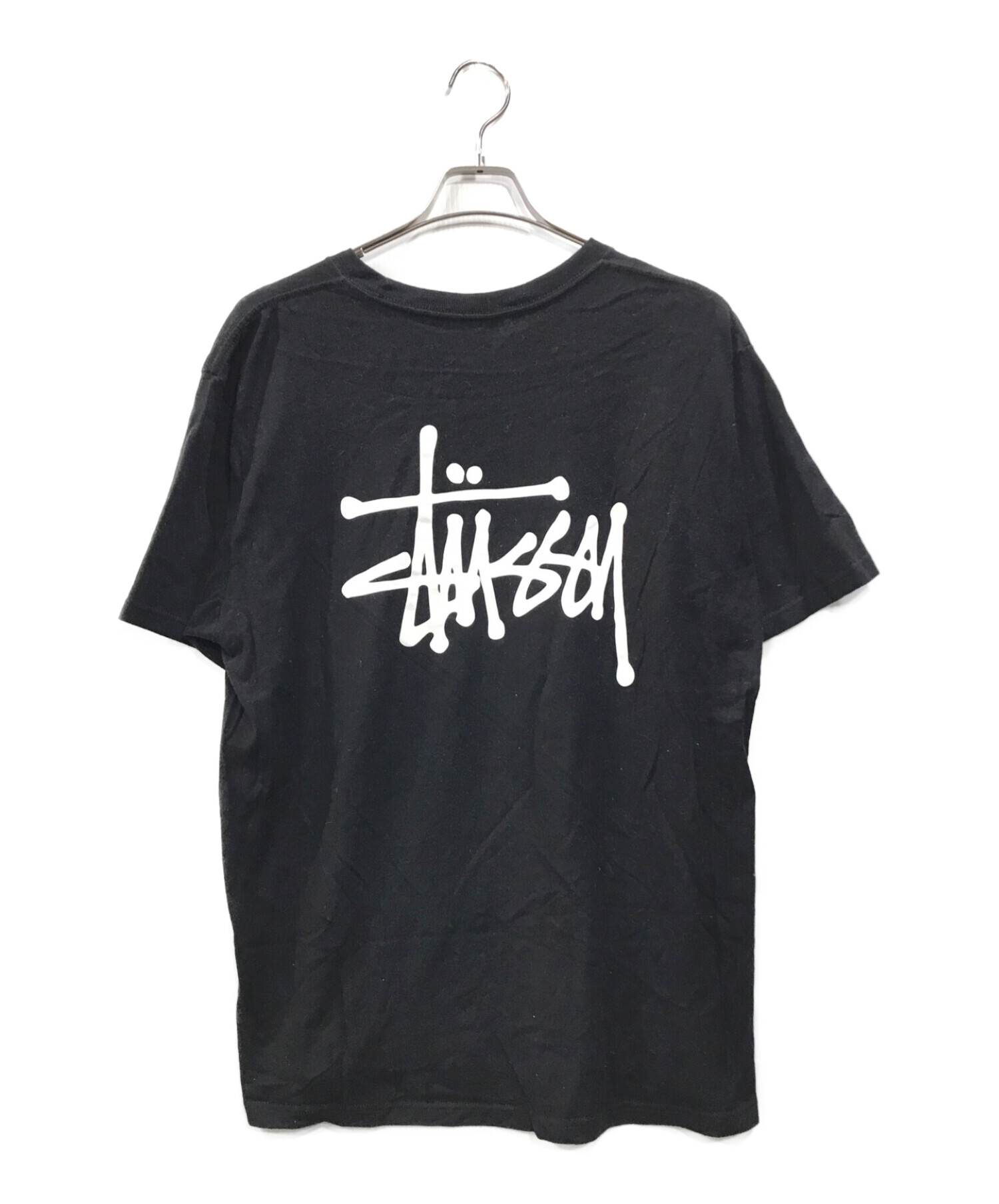 stussy (ステューシー) ロゴプリントTシャツ ブラック サイズ:L