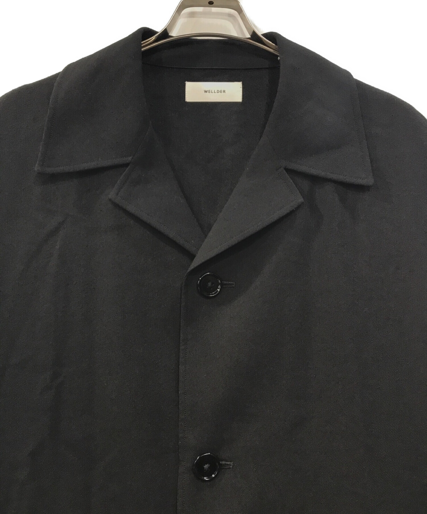 WELLDER (ウェルダー) Side Ventilation Balmacaan Coat ブラック サイズ:3