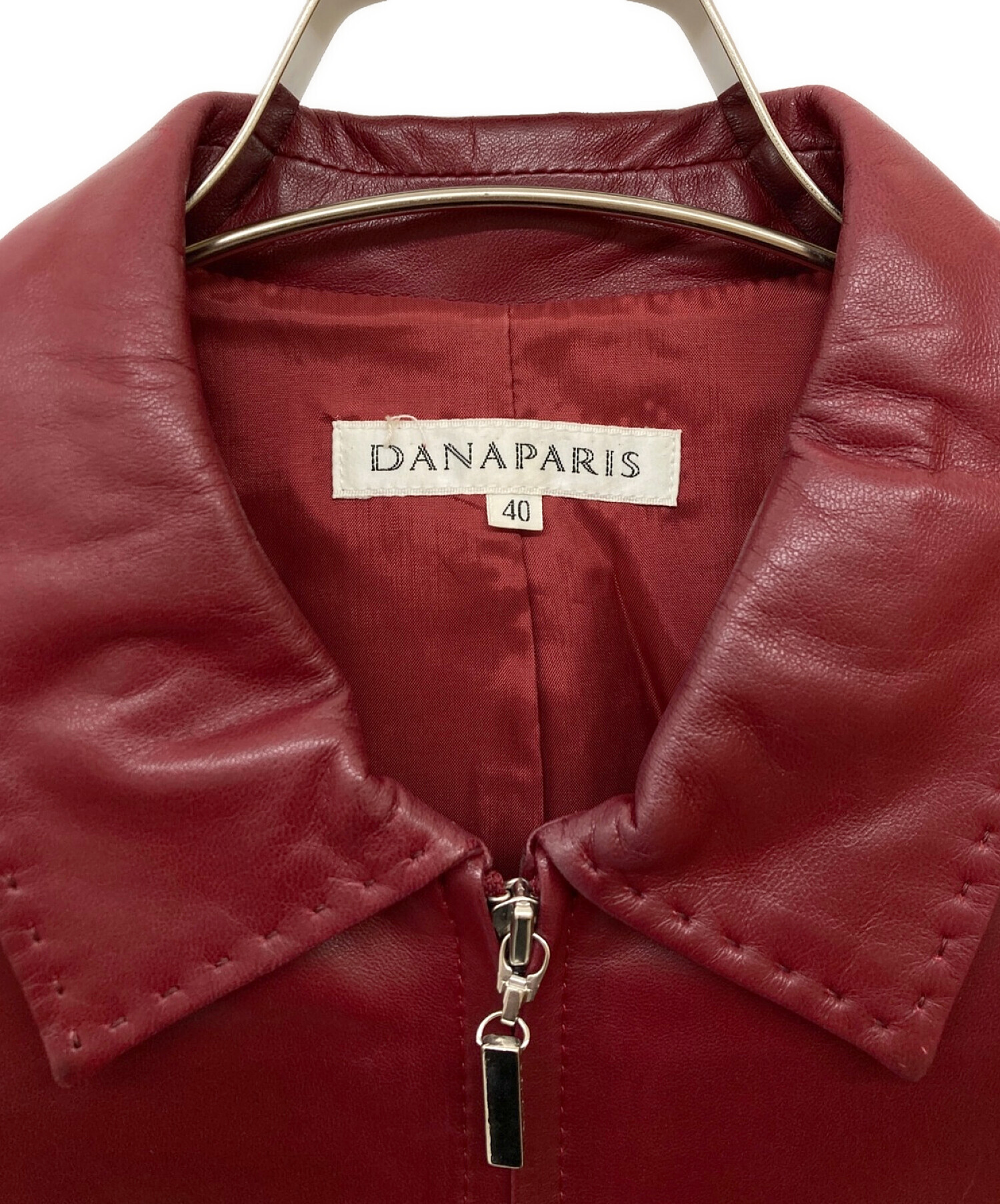 DANAPARIS (ダナパリ) レザージャケット レッド サイズ:40