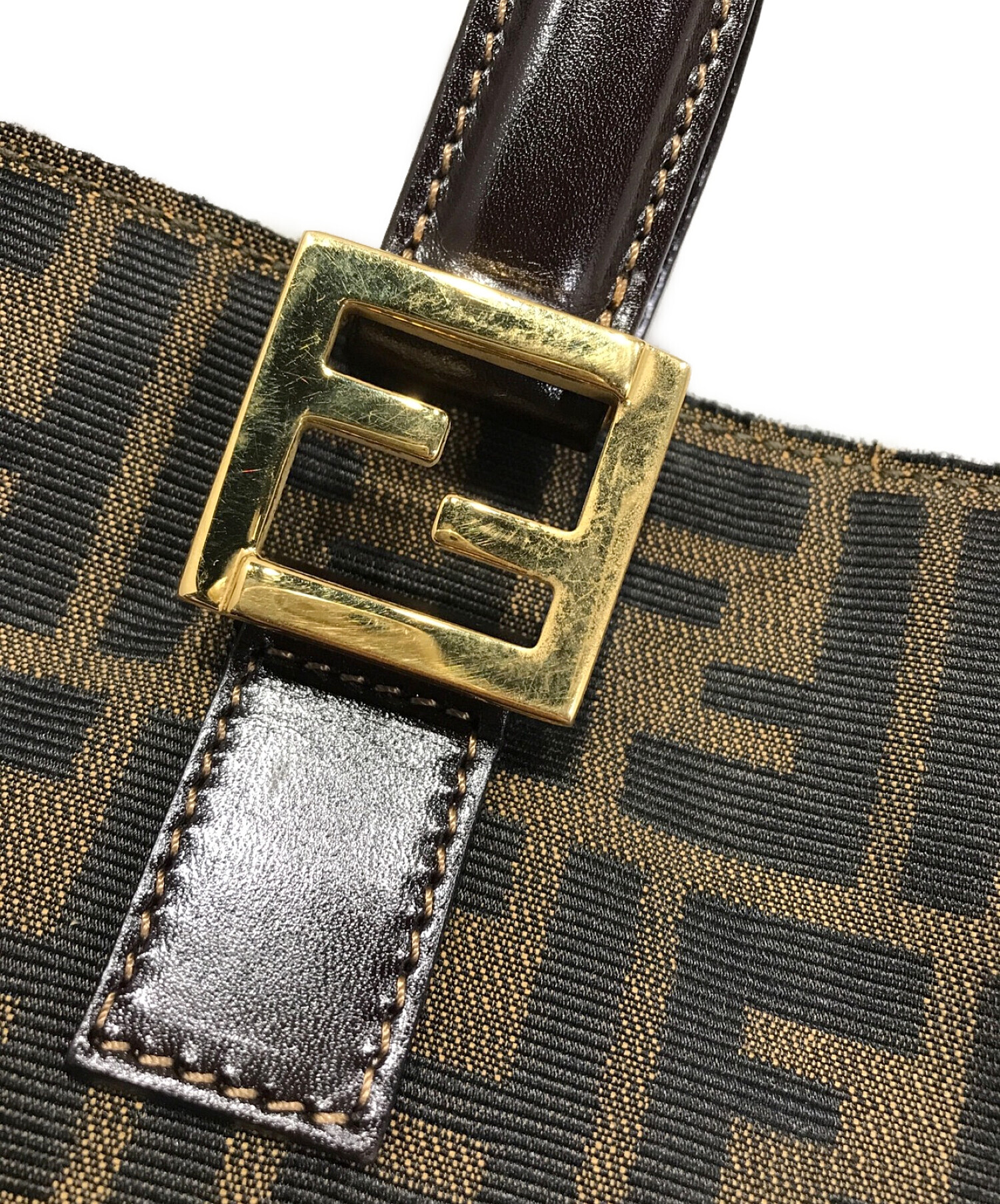 フェンディFENDI ズッカ柄ベルトFF金具