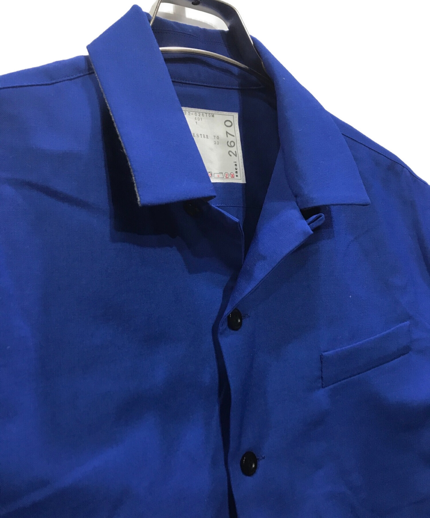 sacai (サカイ) Suiting Shirt レイヤードシャツ ブルー サイズ:1
