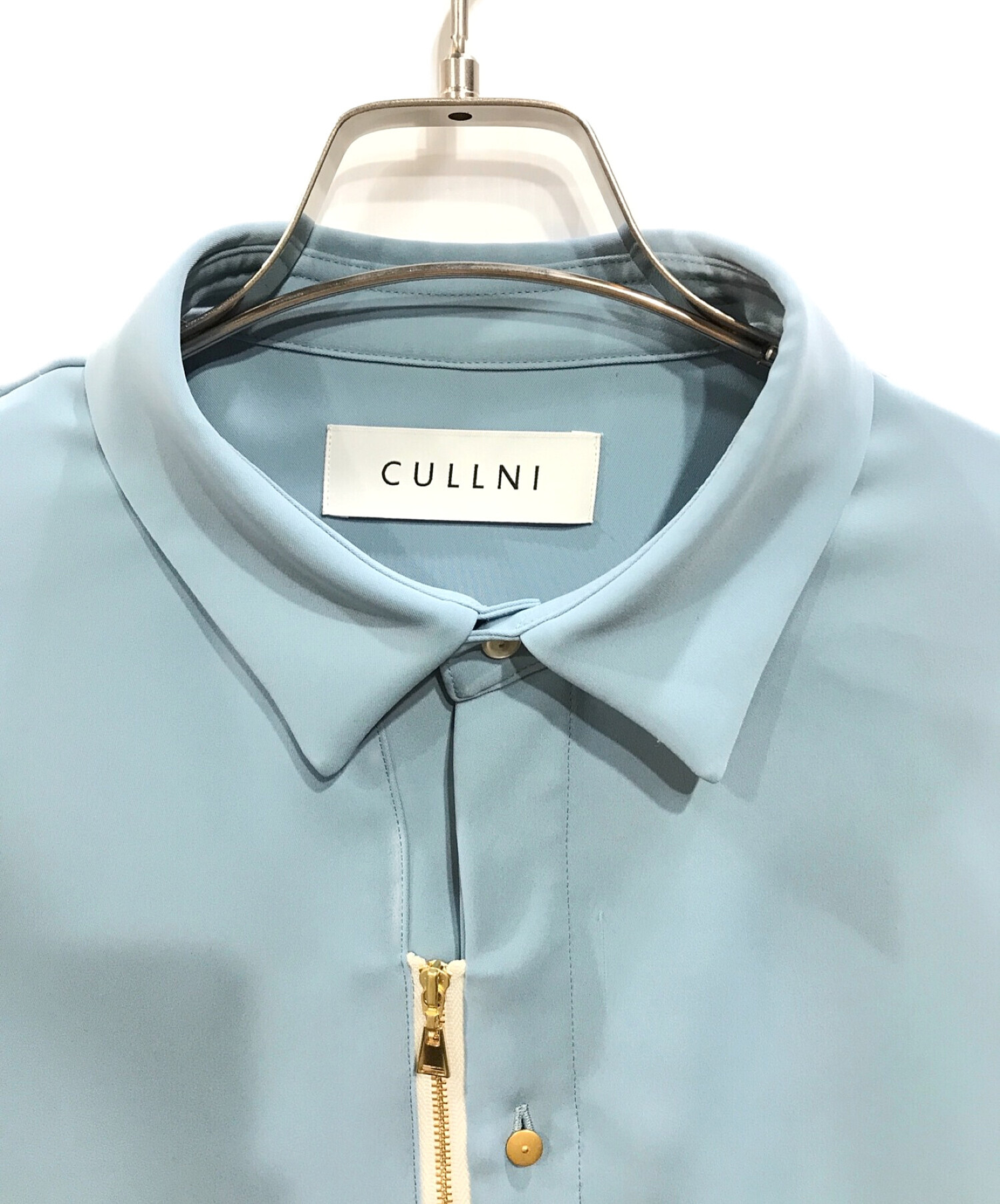 CULLNI (クルニ) フロントジップシャツ ブルー サイズ:2