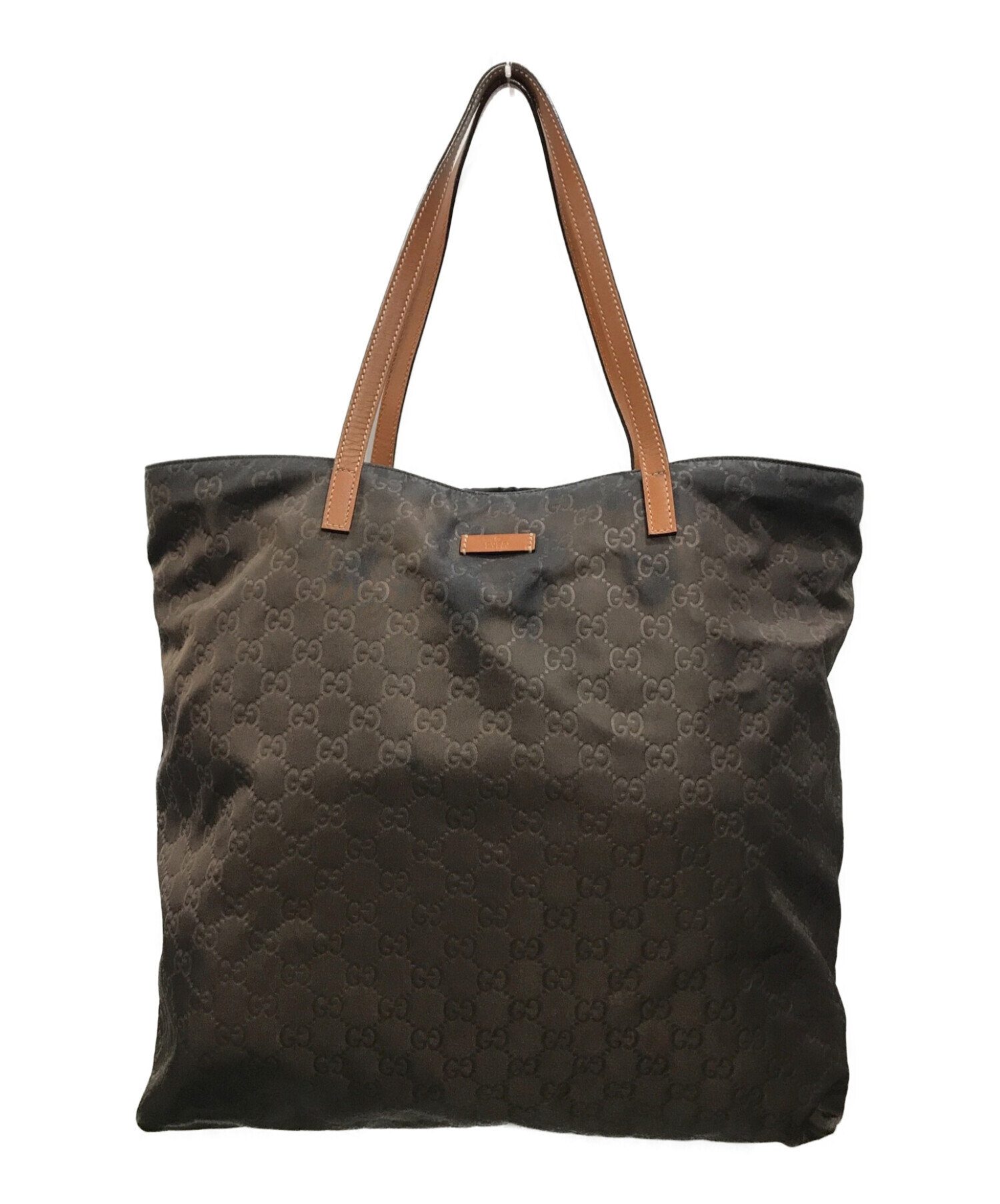 中古・古着通販】GUCCI (グッチ) GG総柄ナイロントートバッグ ブラウン 