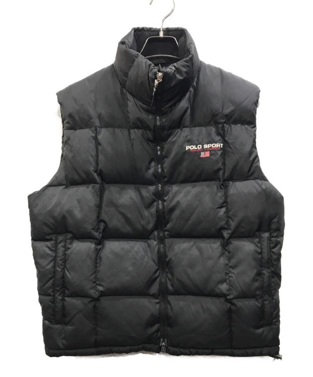 中古・古着通販】POLO SPORT (ポロスポーツ) ダウンベスト ブラック 