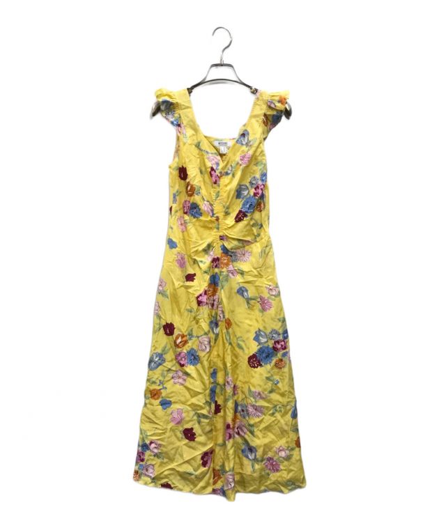 中古・古着通販】MOSCHINO (モスキーノ) シルクワンピース イエロー 