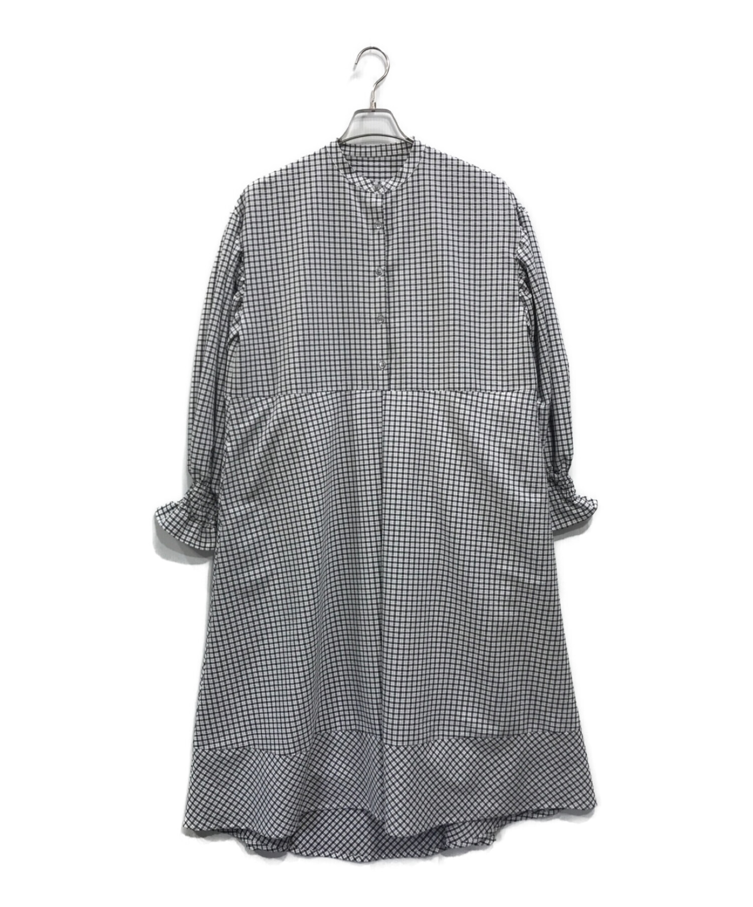 中古・古着通販】bow.a (ボウ・エー) CHECK SHIRRING RELAX ONE-PIECE  