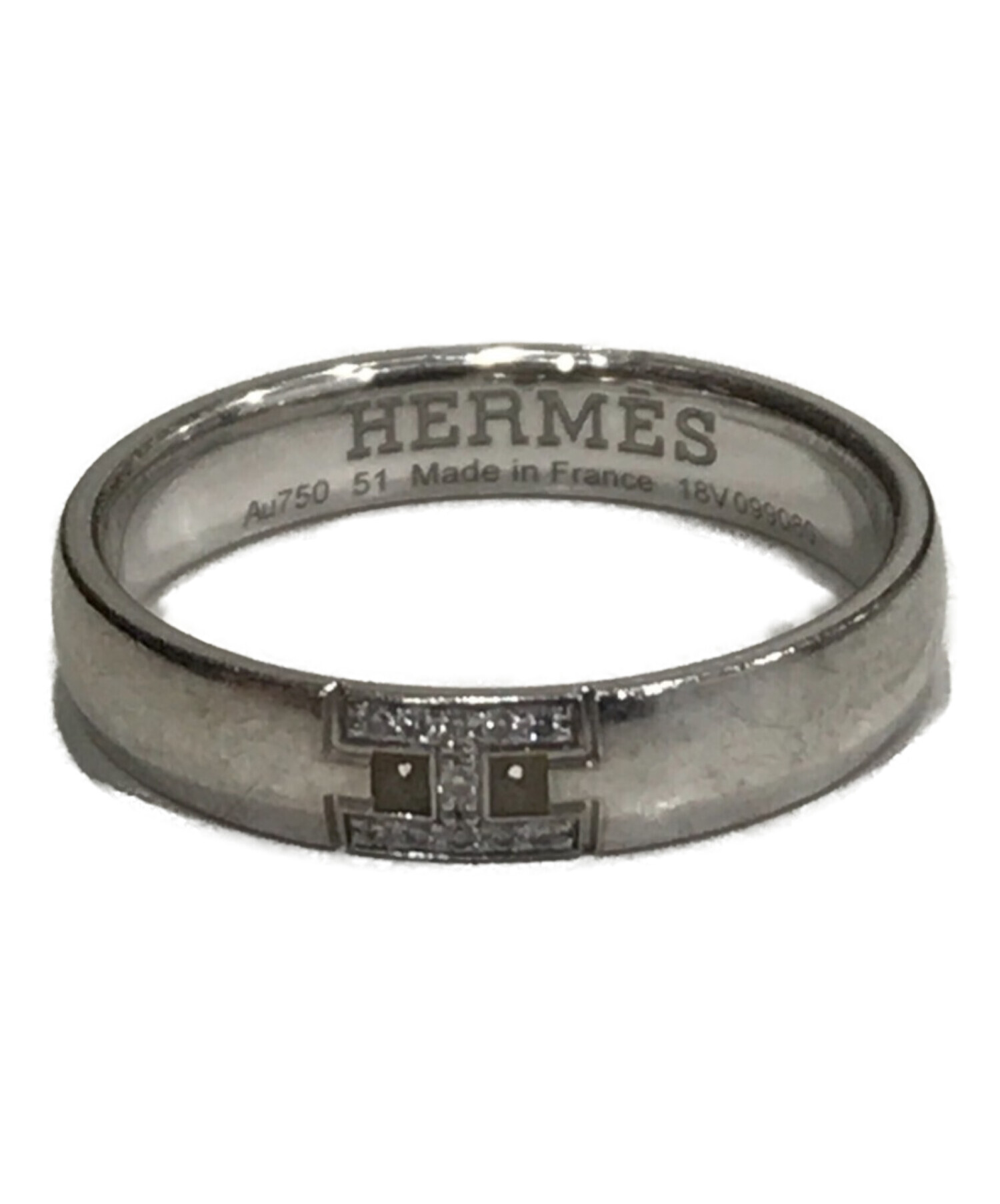 HERMES (エルメス) ダイヤモンド ヘラクレス Hロゴリング サイズ:11号