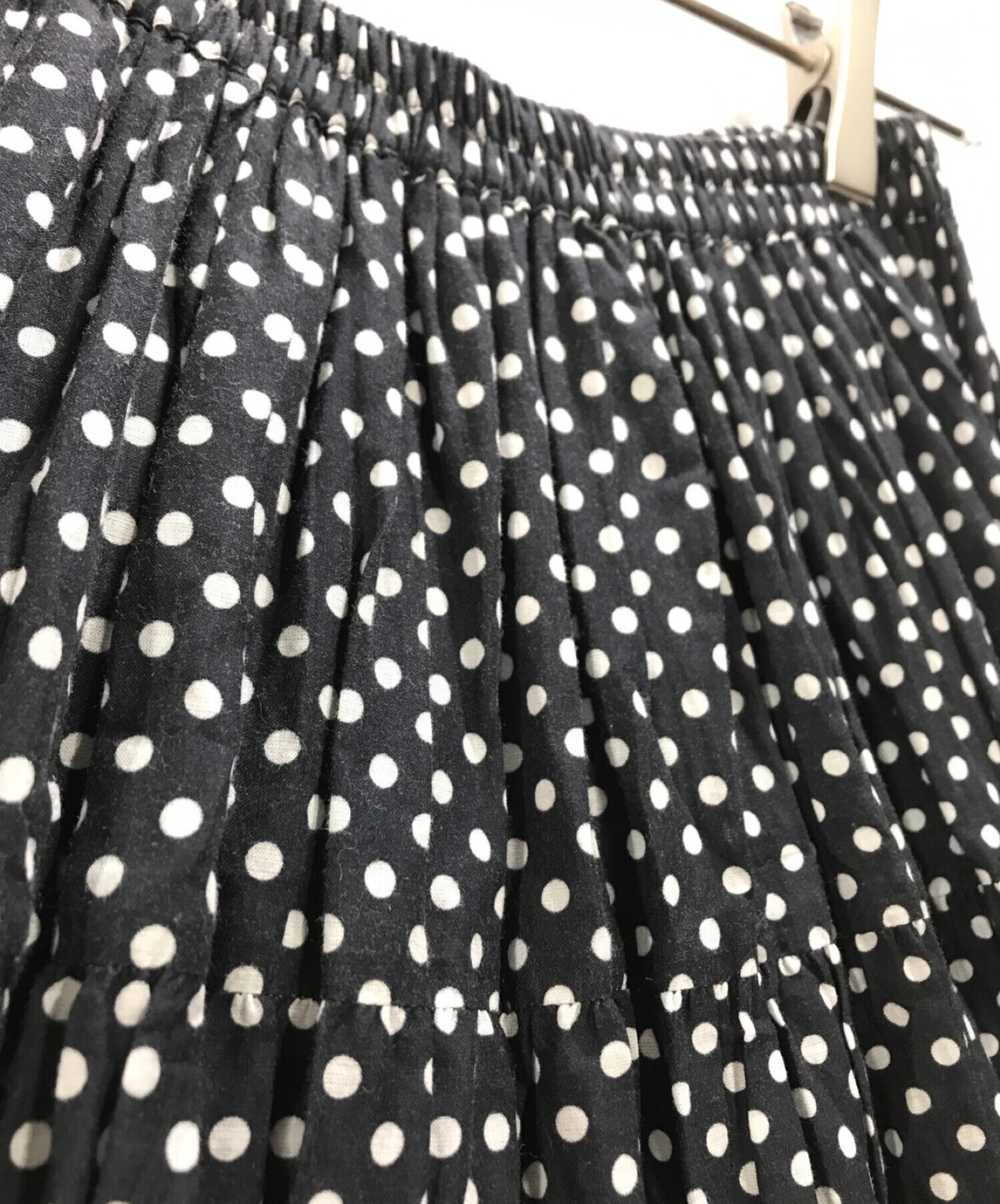 中古・古着通販】MARIHA (マリハ) ドットロングスカート ブラック  