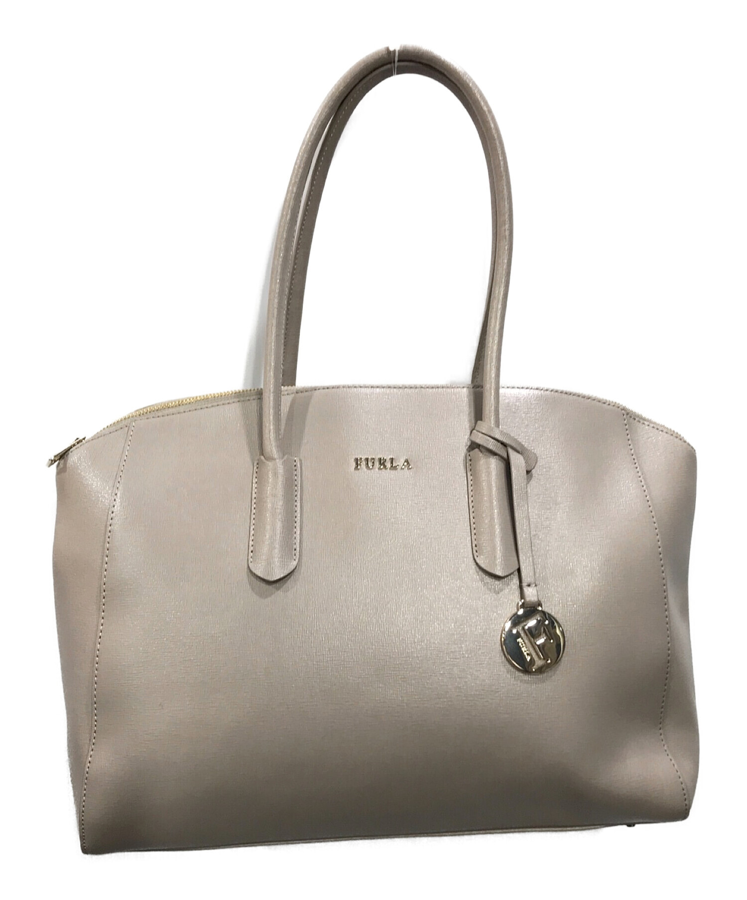 中古・古着通販】FURLA (フルラ) サッチェルバッグ グレー 
