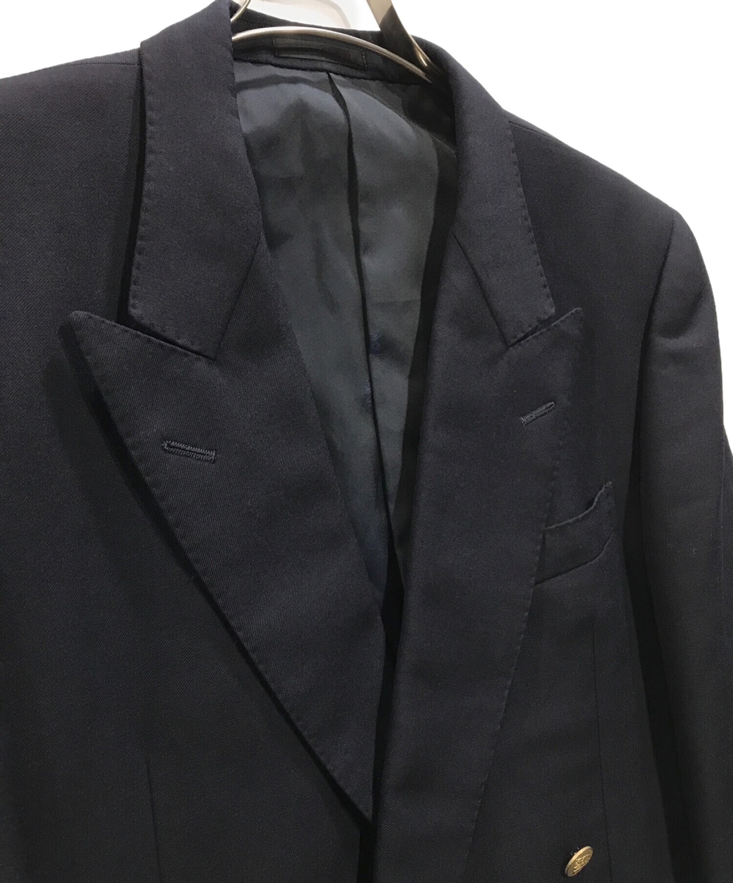 1045 バーバリー BURBERRY 紺ブレ ジャケット ダブル 金ボタン