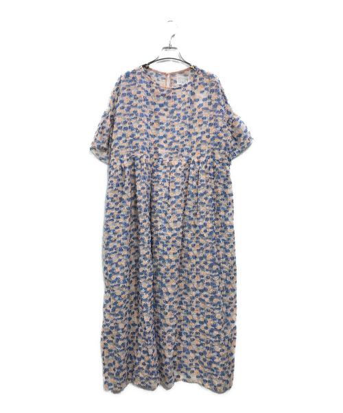 中古・古着通販】qiri (キリ) 木漏れ日 ワンピース ブルー×ピンク 