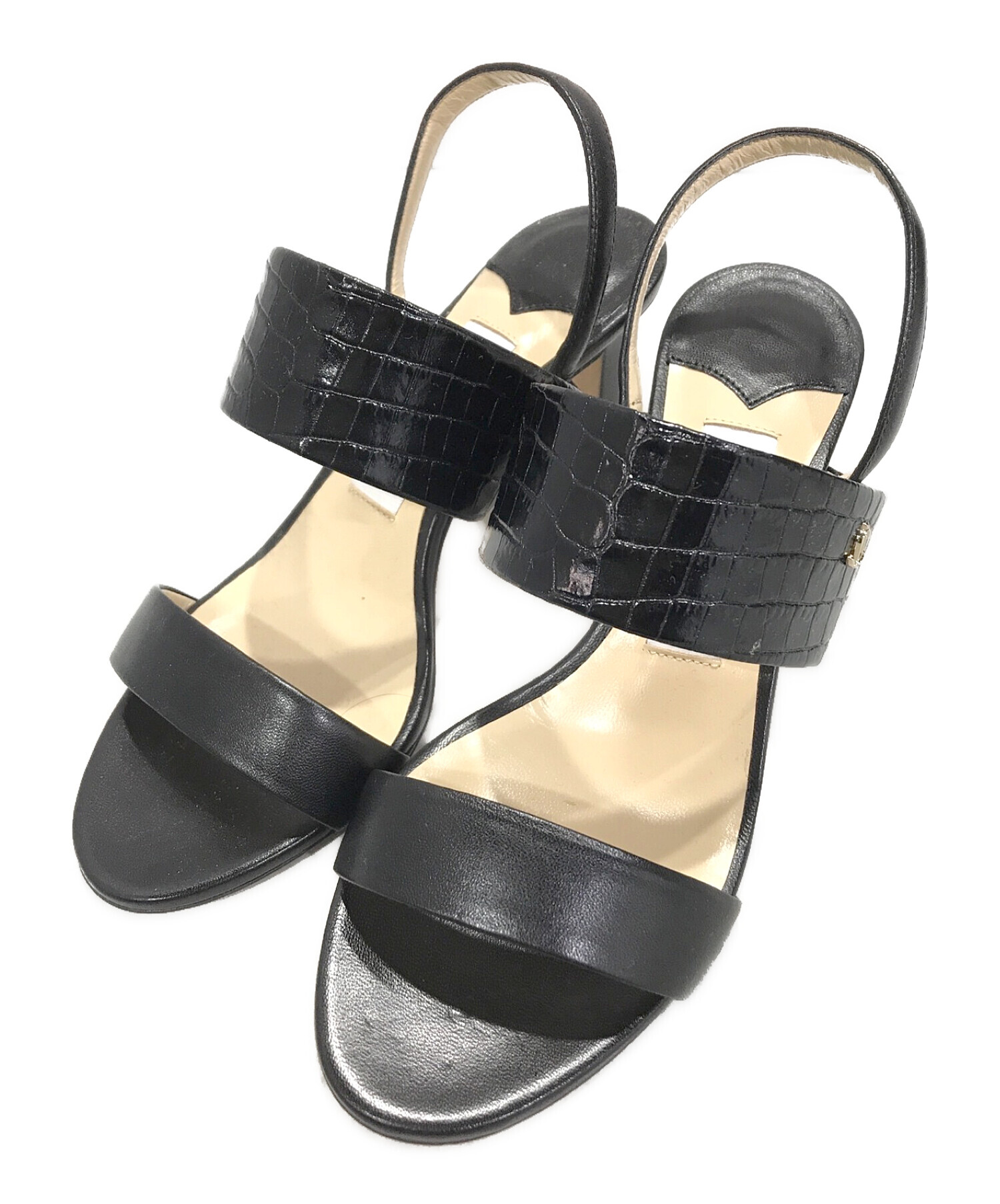 中古・古着通販】JIMMY CHOO (ジミーチュウ) クロコ型押しストラップ 