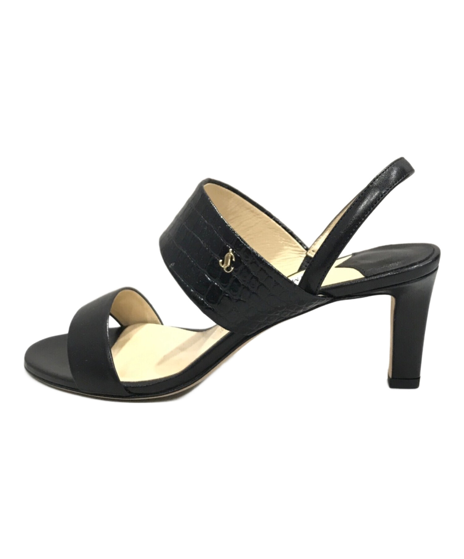 中古・古着通販】JIMMY CHOO (ジミーチュウ) クロコ型押しストラップ 