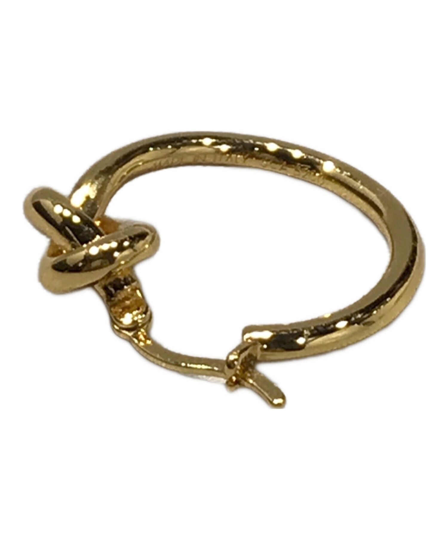 CELINE セリーヌ ノット フープ ピアス ゴールドフィニッシュ ブラス