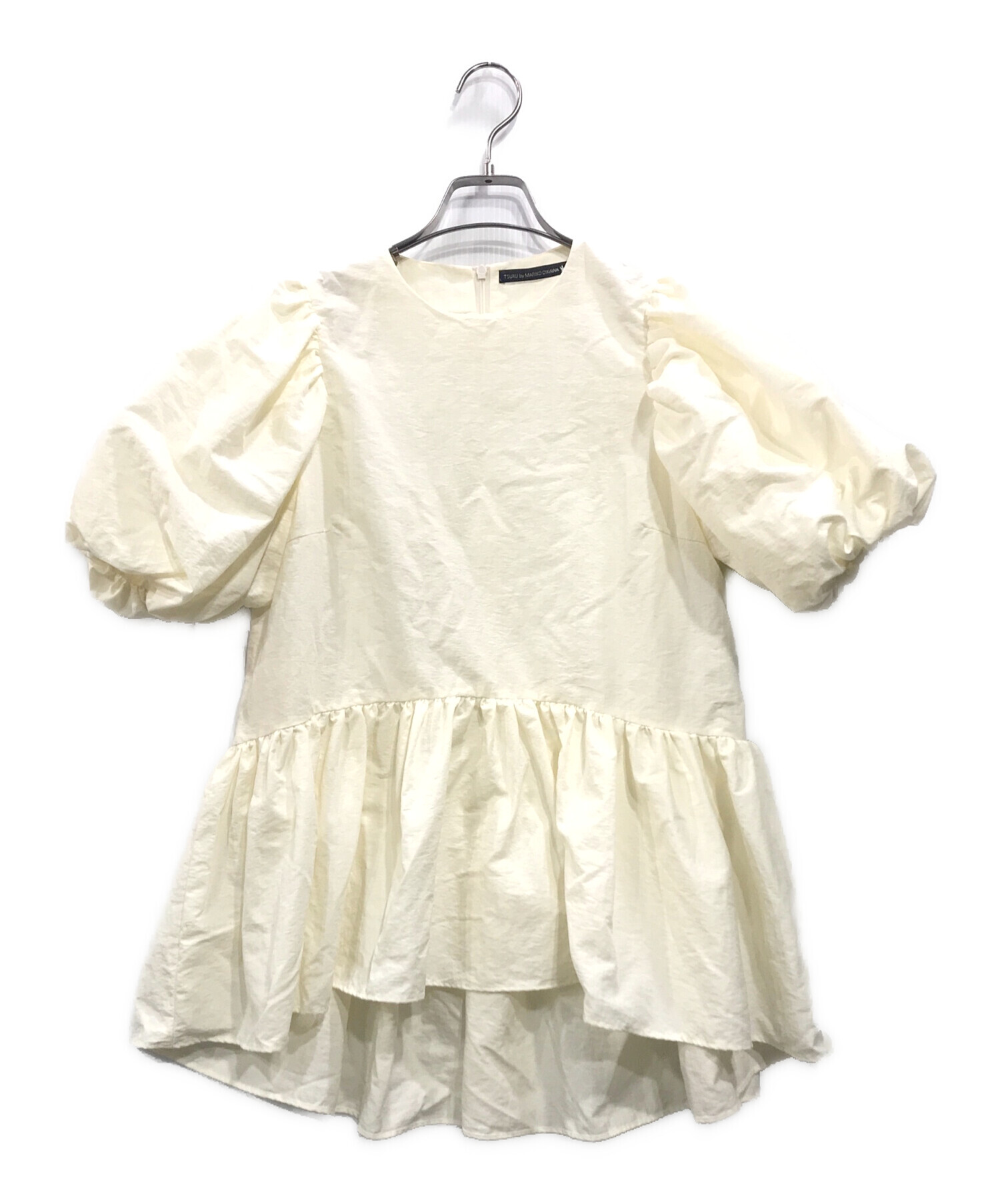 【美品】ツルバイマリコオイカワ ブラウス パフスリーブ 美品✨ツルバイマリコオイカワ TSURU コットンパフスリーブブラウス