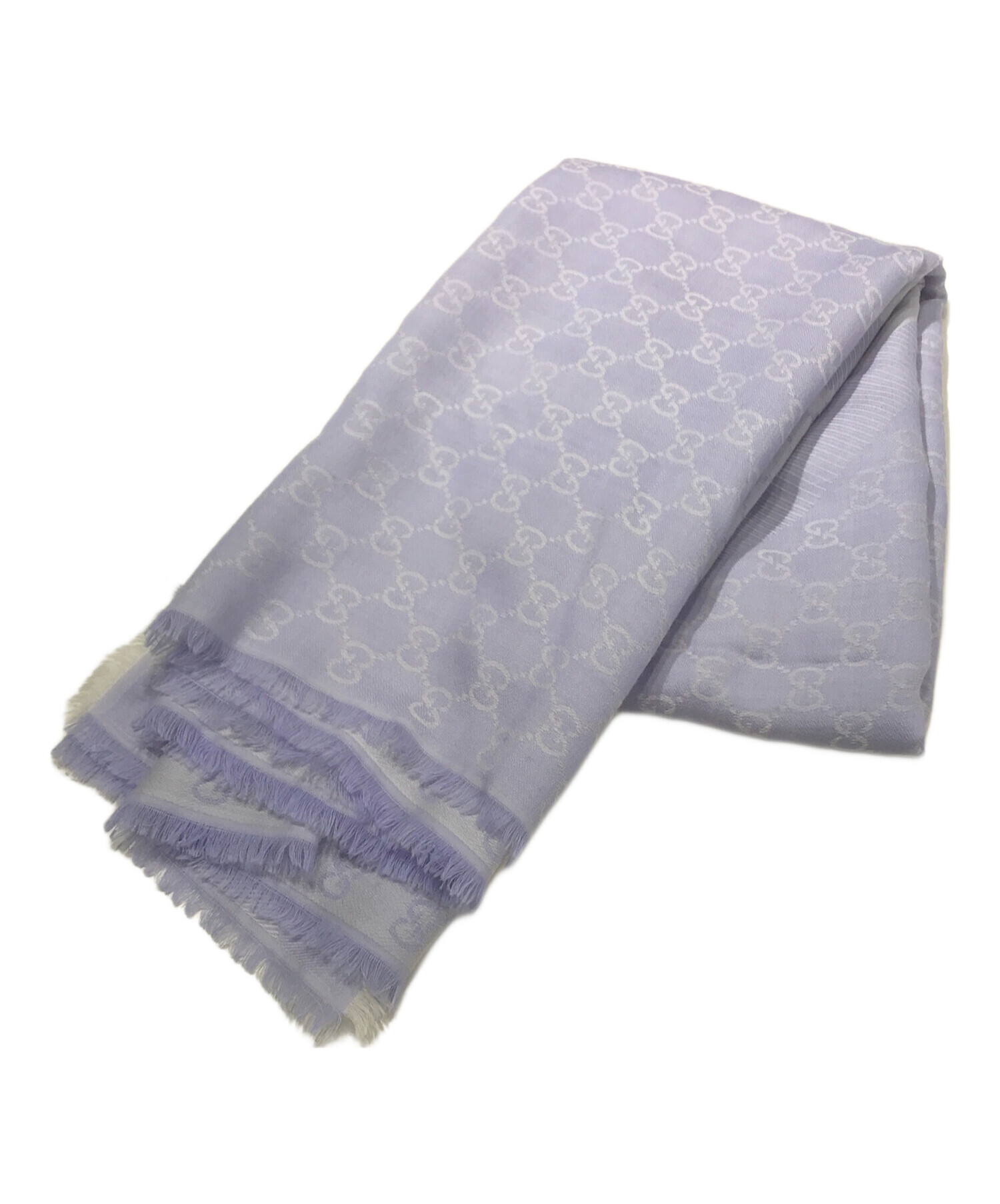中古・古着通販】GUCCI (グッチ) GG柄ストール ラベンダー｜ブランド 