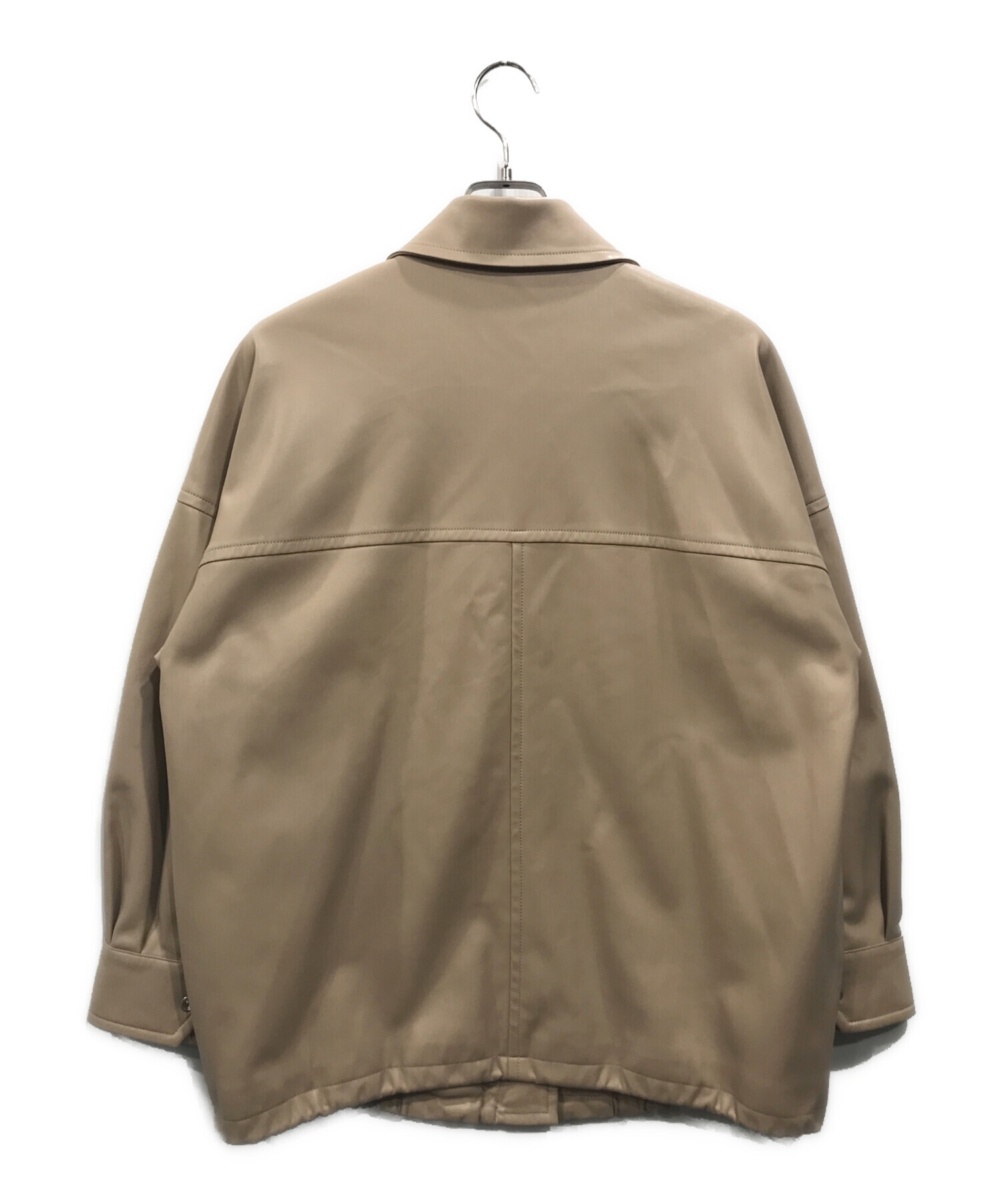 中古・古着通販】stola. (ストラ) フェイクレザーブルゾン ベージュ  