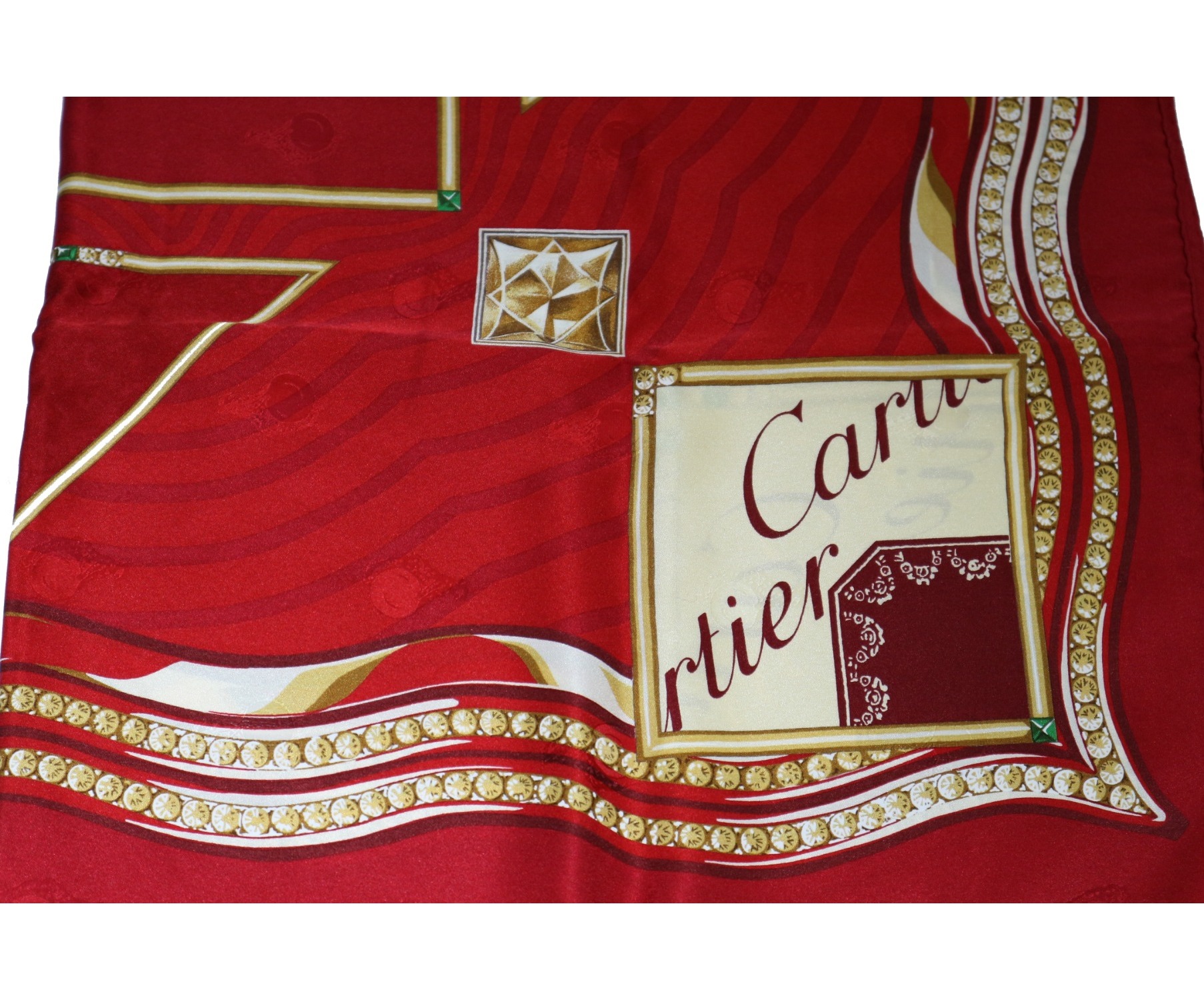 Cartier (カルティエ) スカーフ レッド