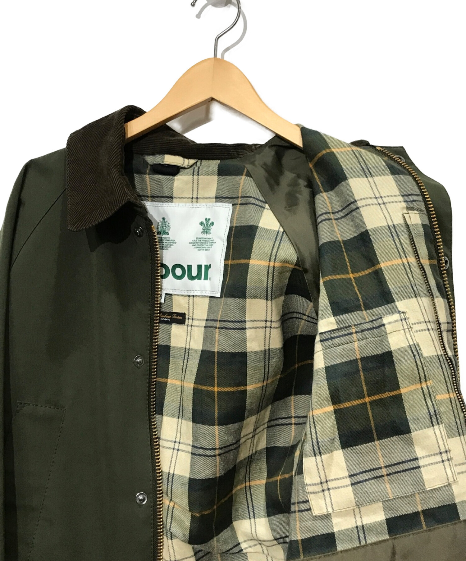 Barbour ノンオイルジャケットオリーブ38