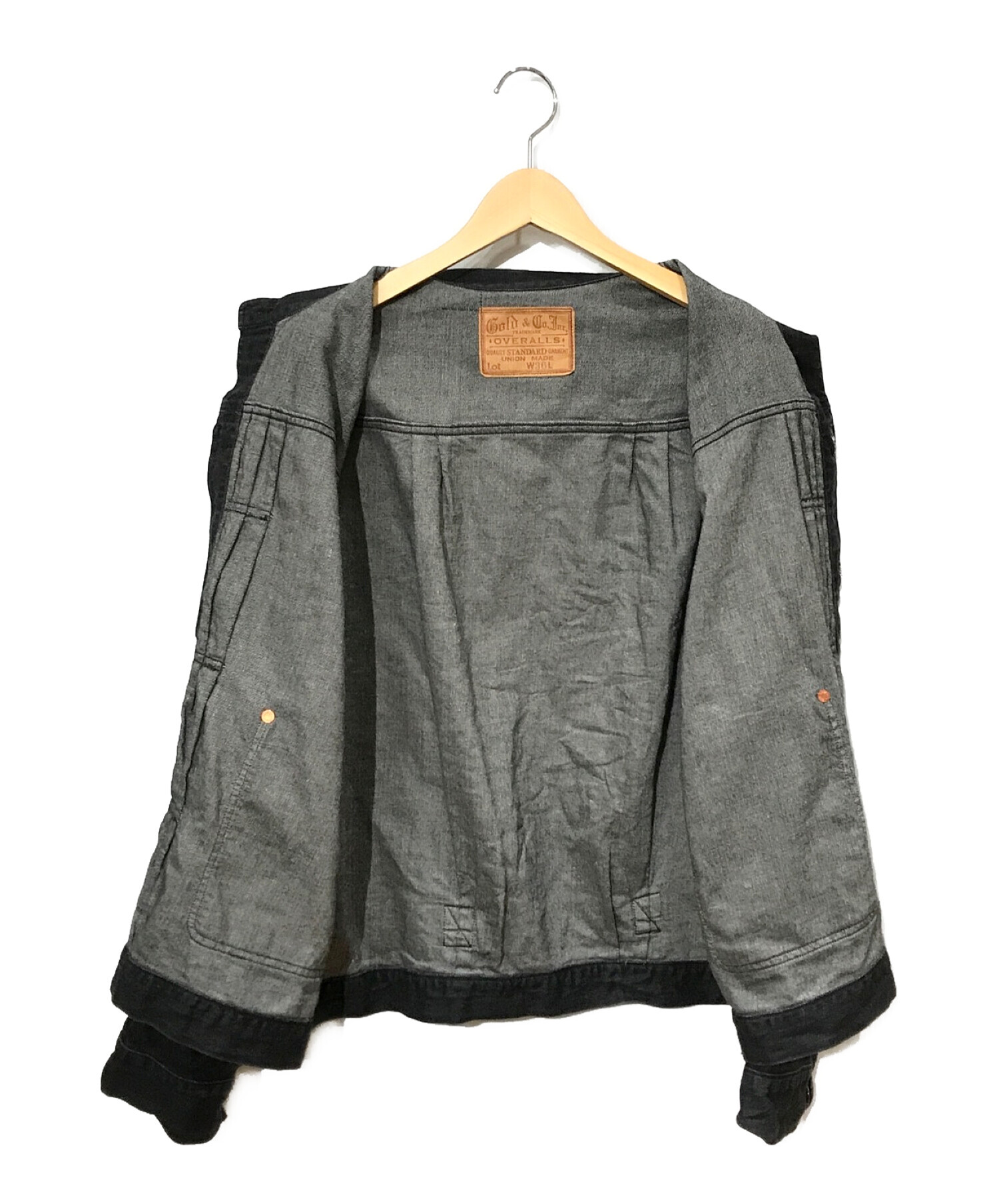 中古・古着通販】gold (ゴールド) 10oz. COTTON / LINEN DENIM PLEATED 