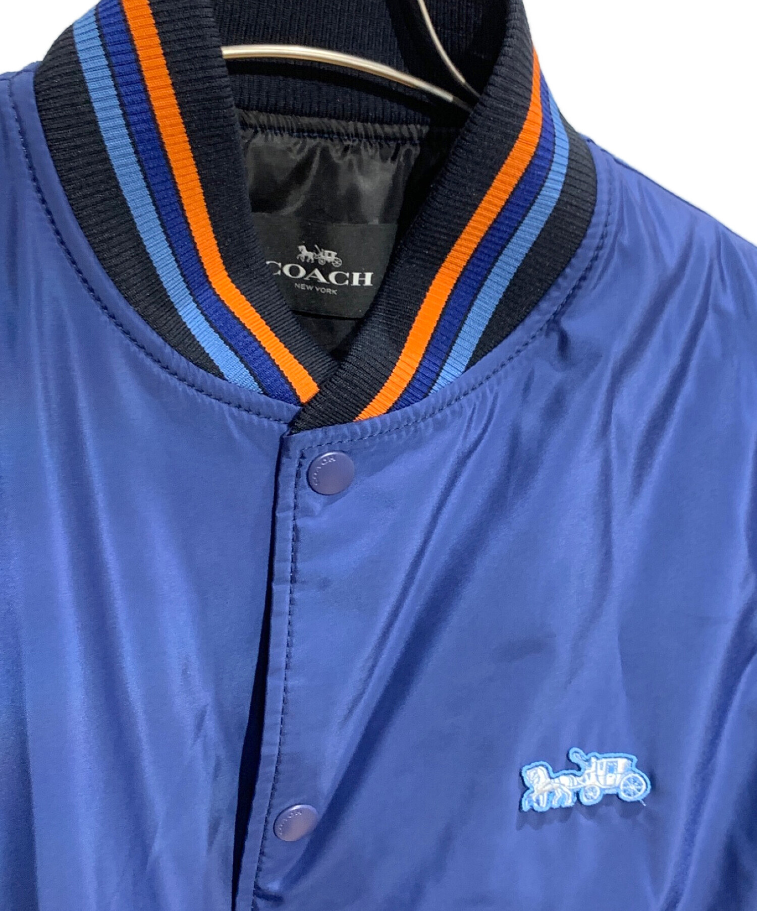 S COACH Lightweight Varsity Jacket ブルー S COACH Lightweight Varsity Jacket ブルー