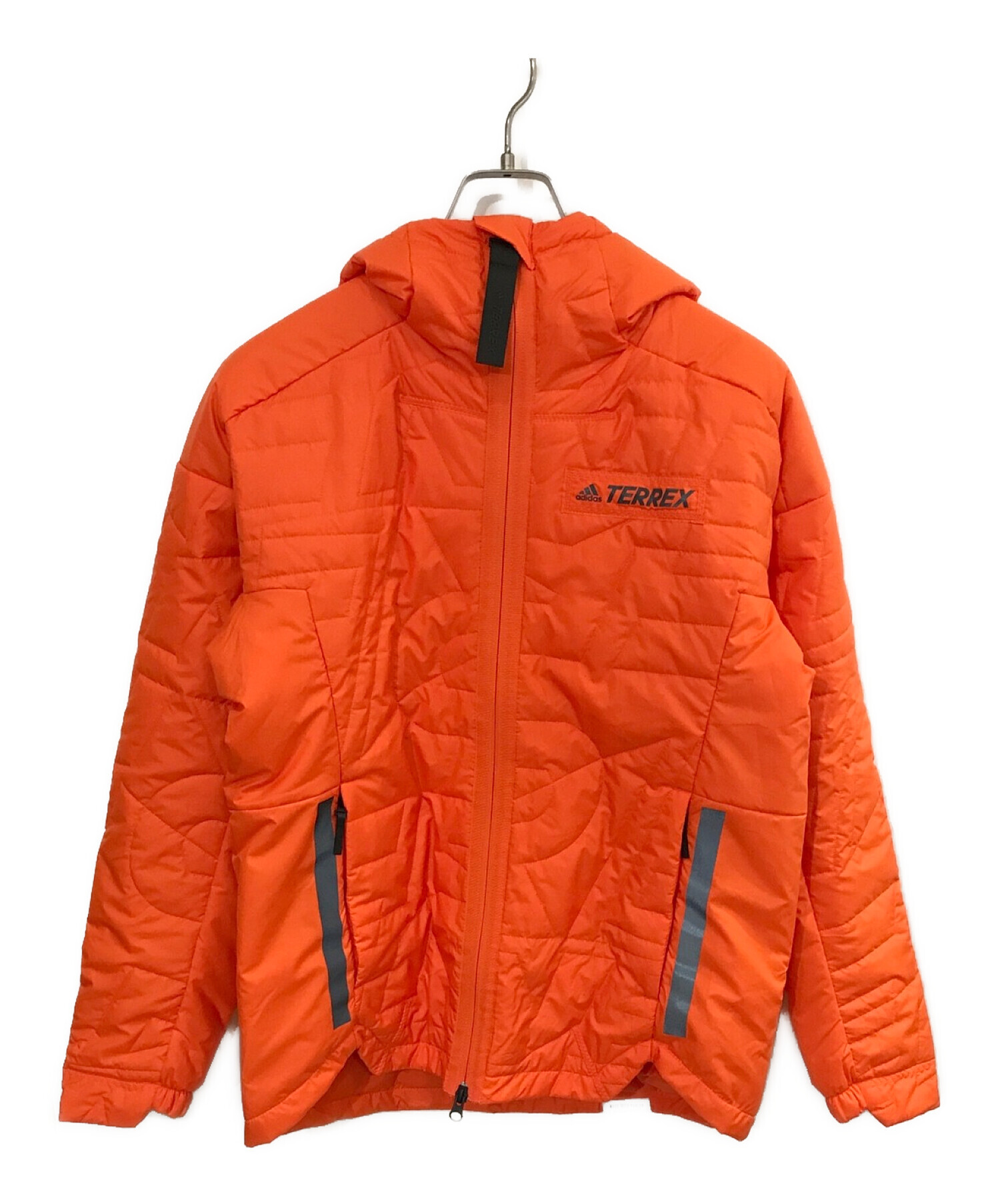 adidas (アディダス) テレックス マイシェルター PRIMALOFT フード付きパデッドジャケット オレンジ サイズ:M