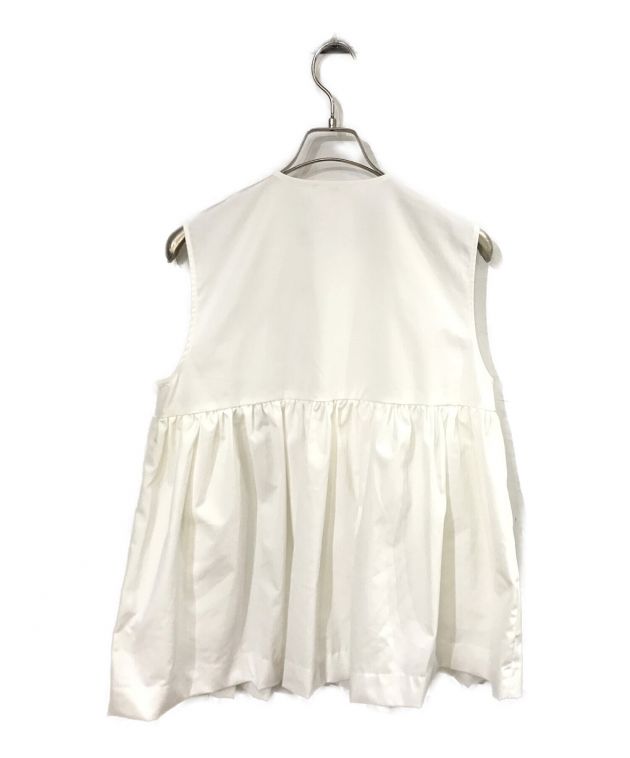 Yori/ヨリ/ダブルフリルジレ/ホワイト/38