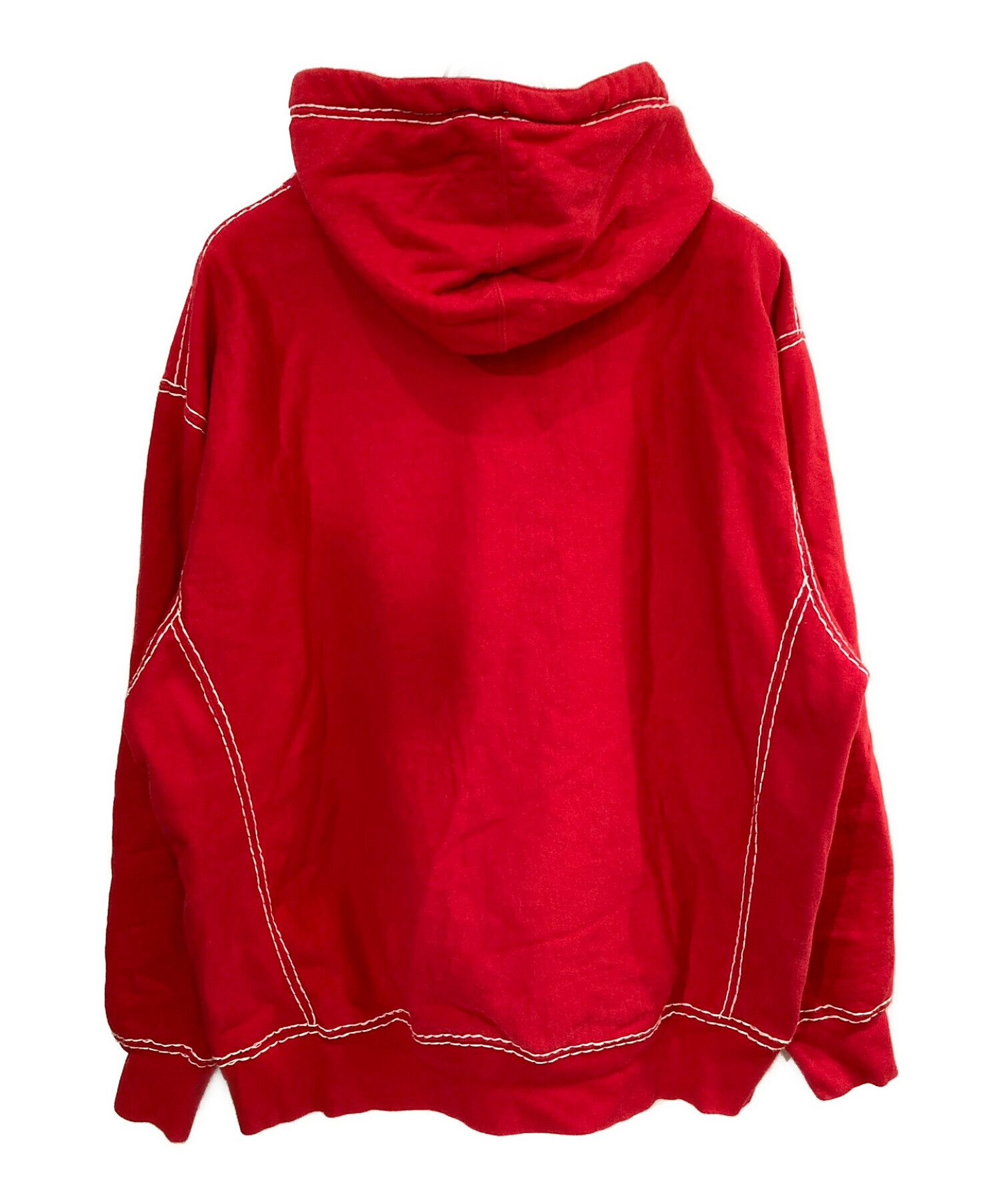 中古・古着通販】SUPREME (シュプリーム) プルオーバーパーカー レッド 
