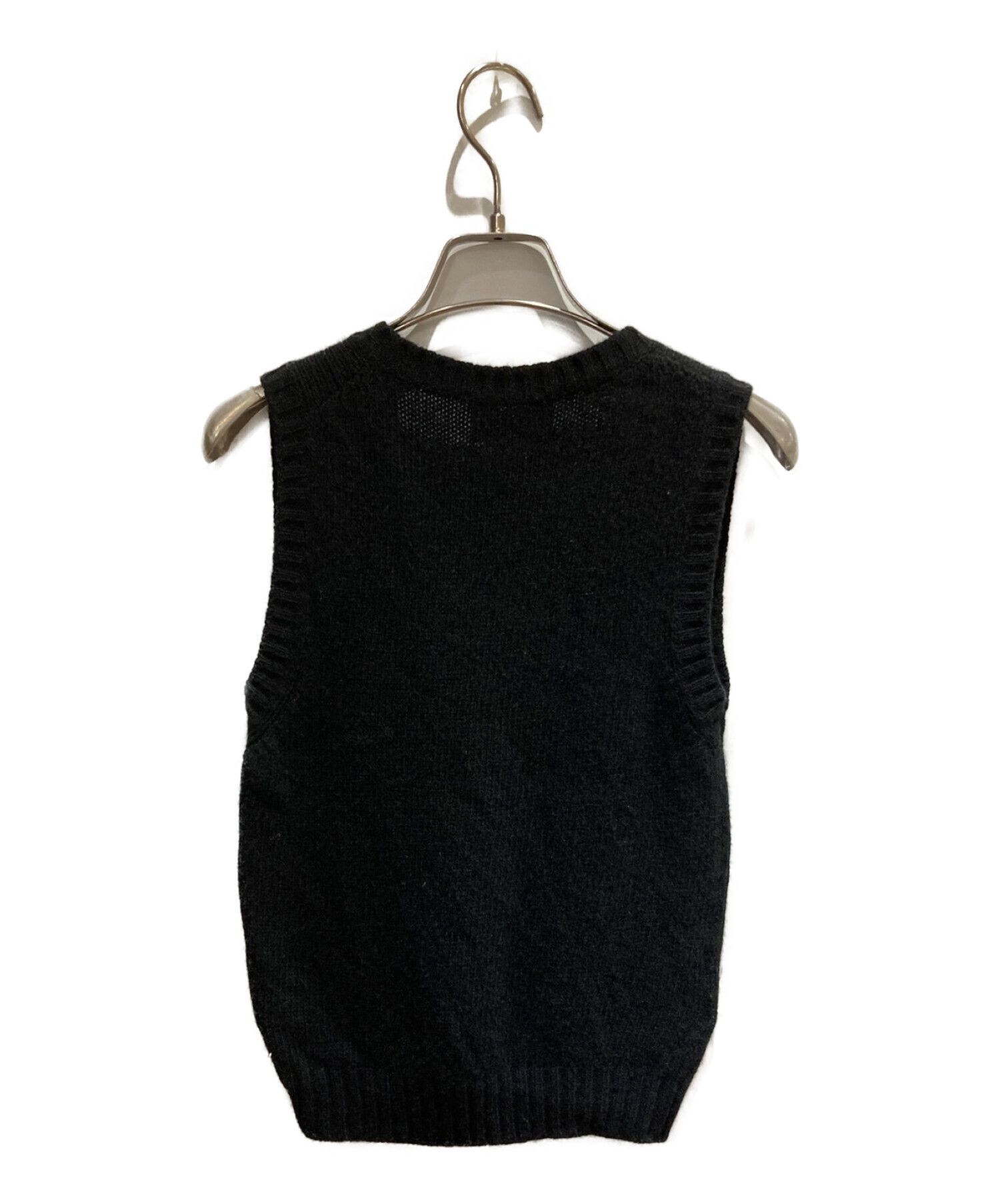 中古・古着通販】PRADA (プラダ) カシミヤ混ニットベスト ブラック 