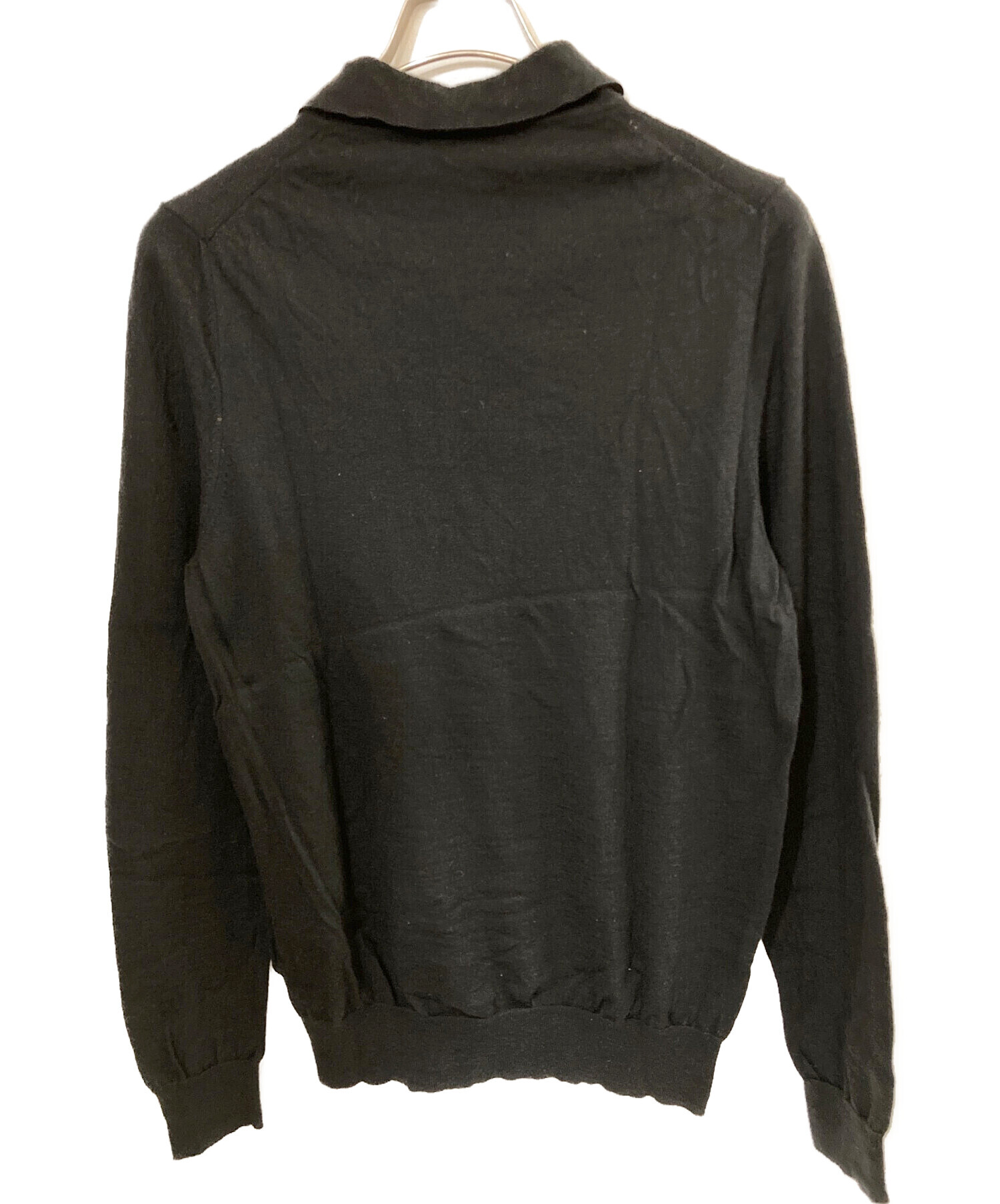 中古・古着通販】PRADA (プラダ) シャツニット ブラック サイズ:50  