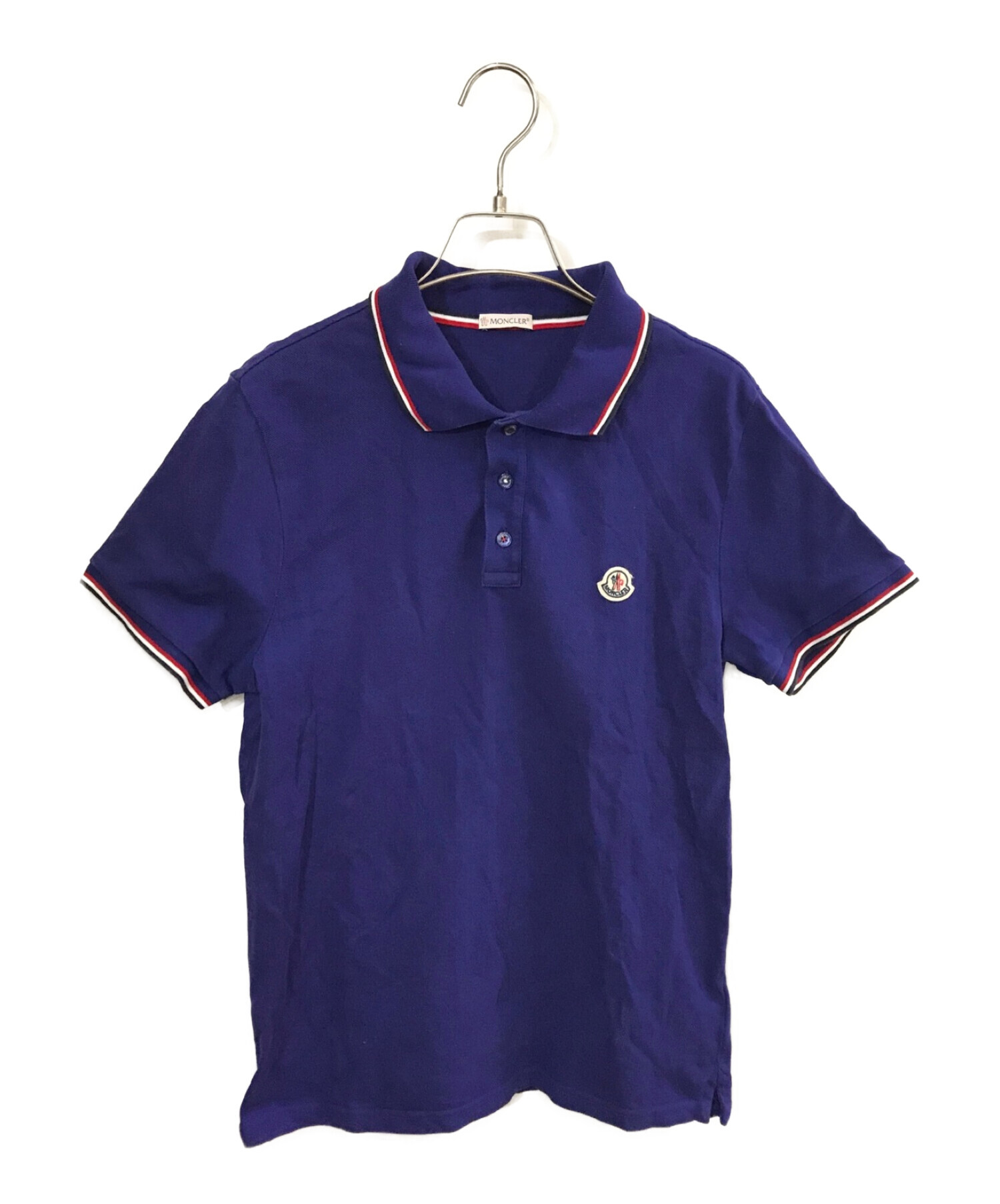 中古・古着通販】MONCLER (モンクレール) ポロシャツ ブルー サイズ:M 