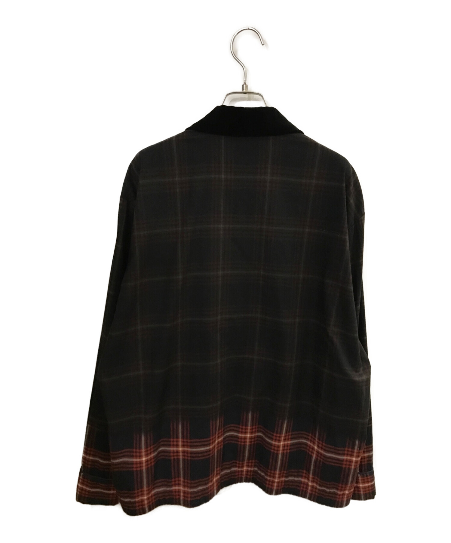中古・古着通販】sacai (サカイ) チェックシャツ ブラック サイズ:1 
