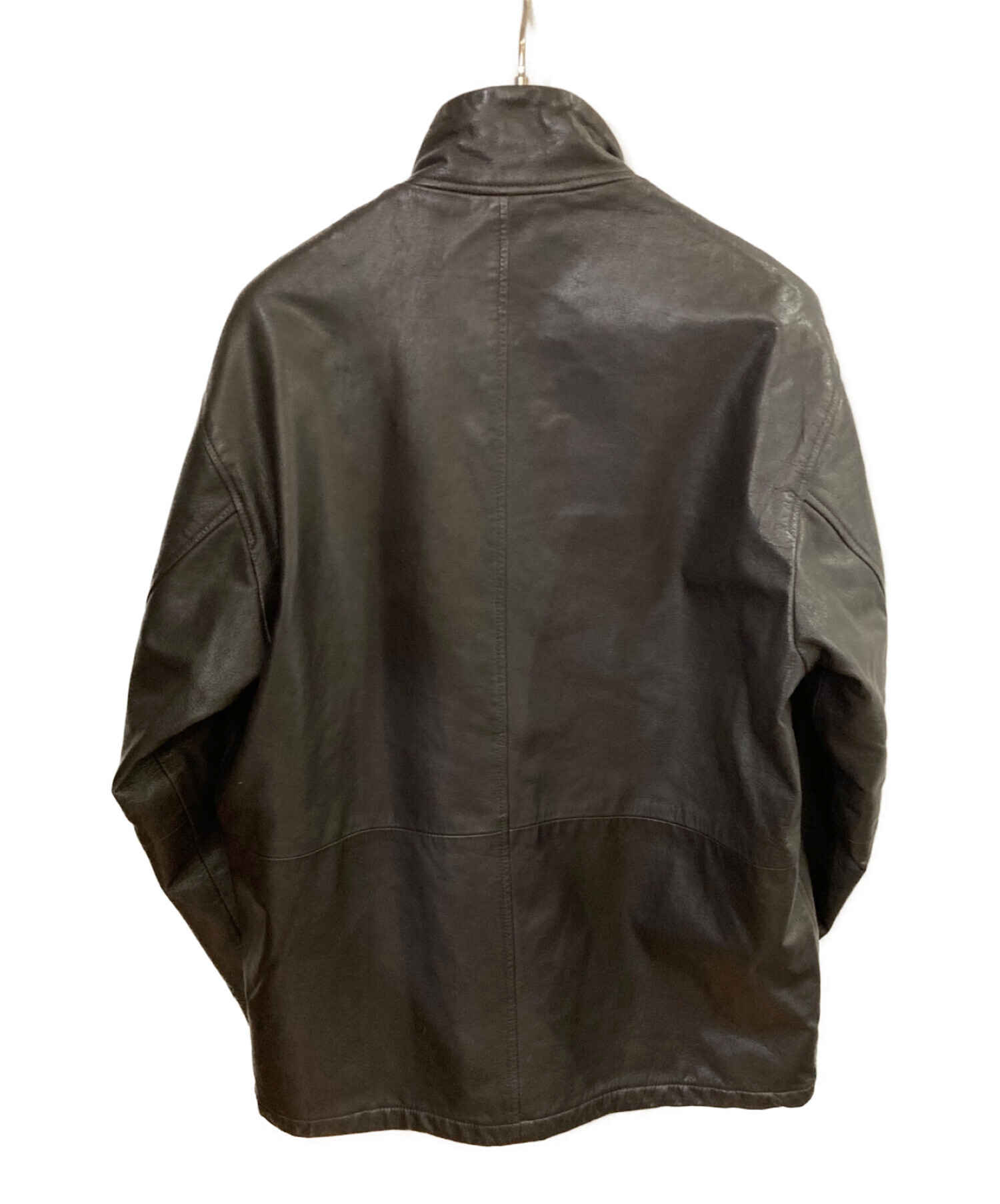 ARMANI COLLEZIONI (アルマーニ コレツィオーニ) ゴートレザージャケット ブラック サイズ:46