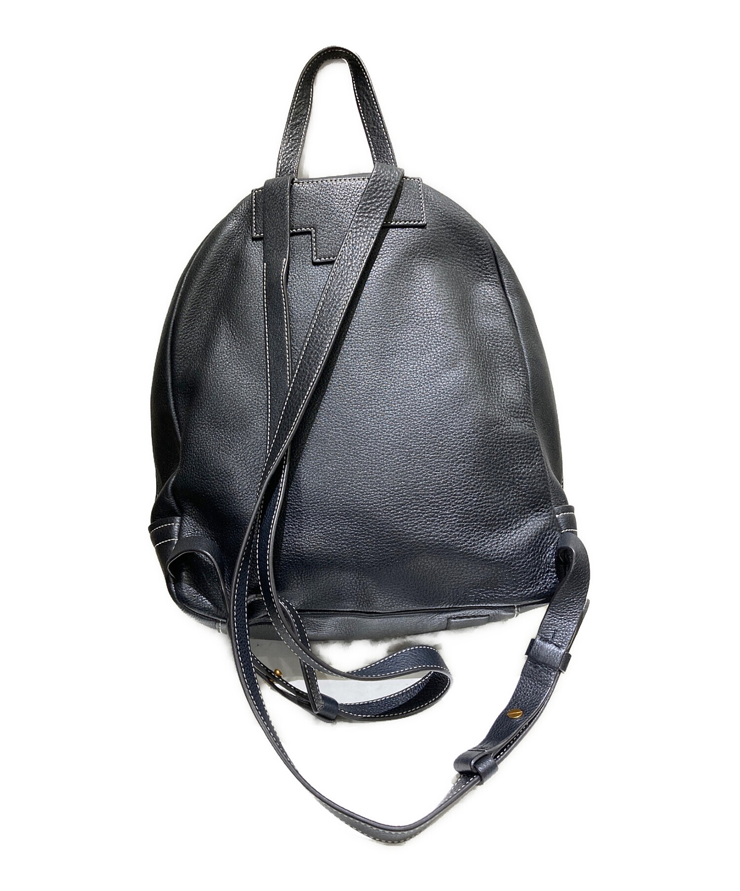 中古・古着通販】TORY BURCH (トリーバーチ) レザーリュック ブラック  