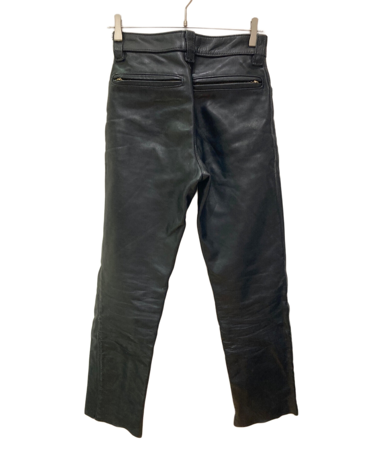 新品VANSON レザーパンツ革パン W28 ブラック黒 バンソンレザーUSA製