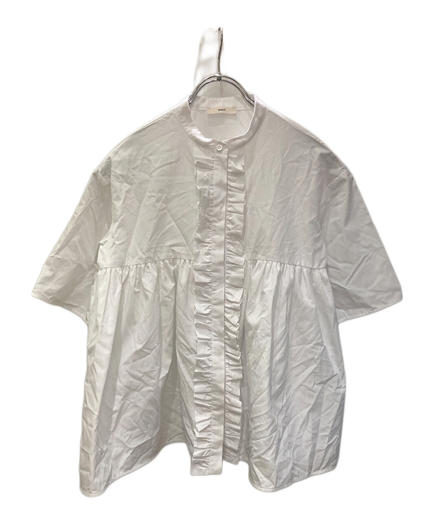 yori ヨリフロントフリルギャザーブラウス