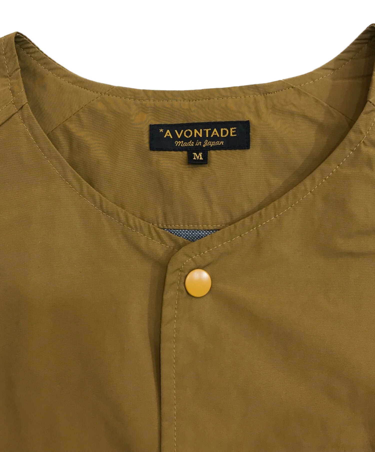 A vontade (アボンタージ) ノーカラージャケット ブラウン サイズ:M