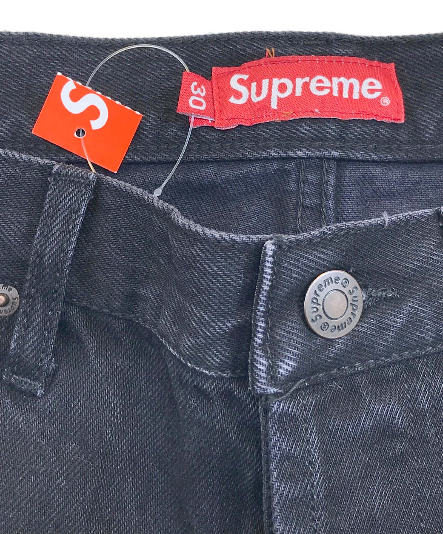 supreme regular jeans 30 ブラック