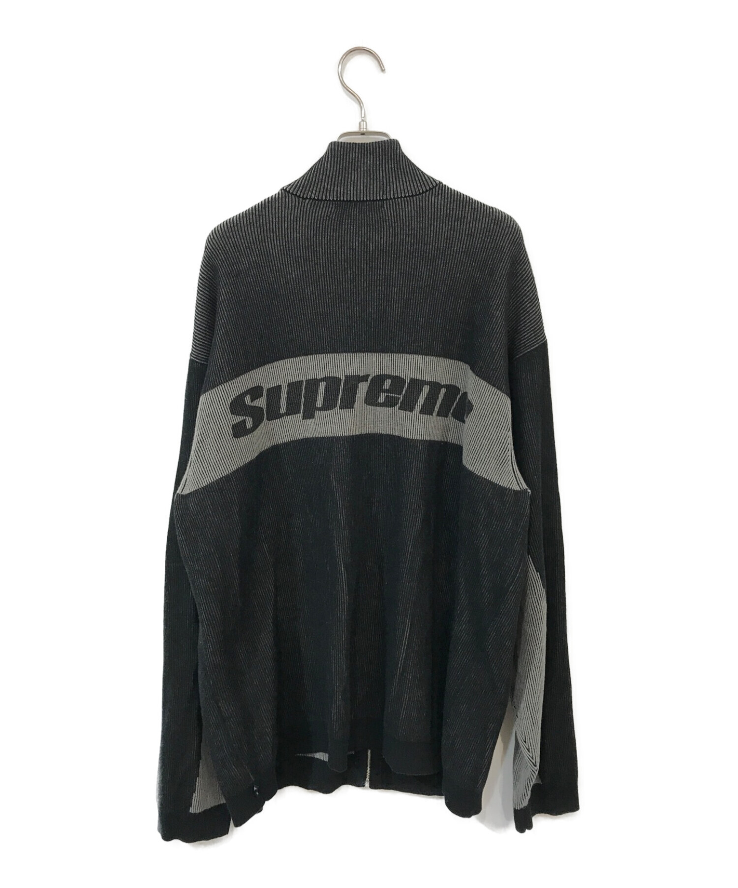 SUPREME (シュプリーム) 2-Tone Ribbed ZIP UP Sweater（２トンリブジップアップスウェット） ブラック×グレー  サイズ:XL