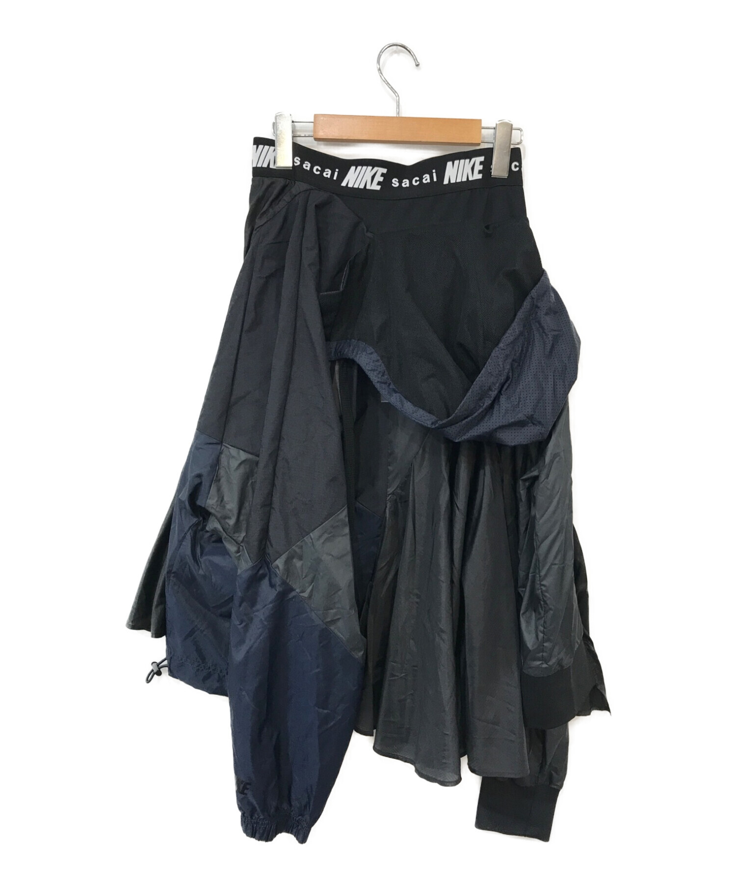NIKE (ナイキ) sacai (サカイ) 再構築ナイロンスカート ブラック サイズ:S