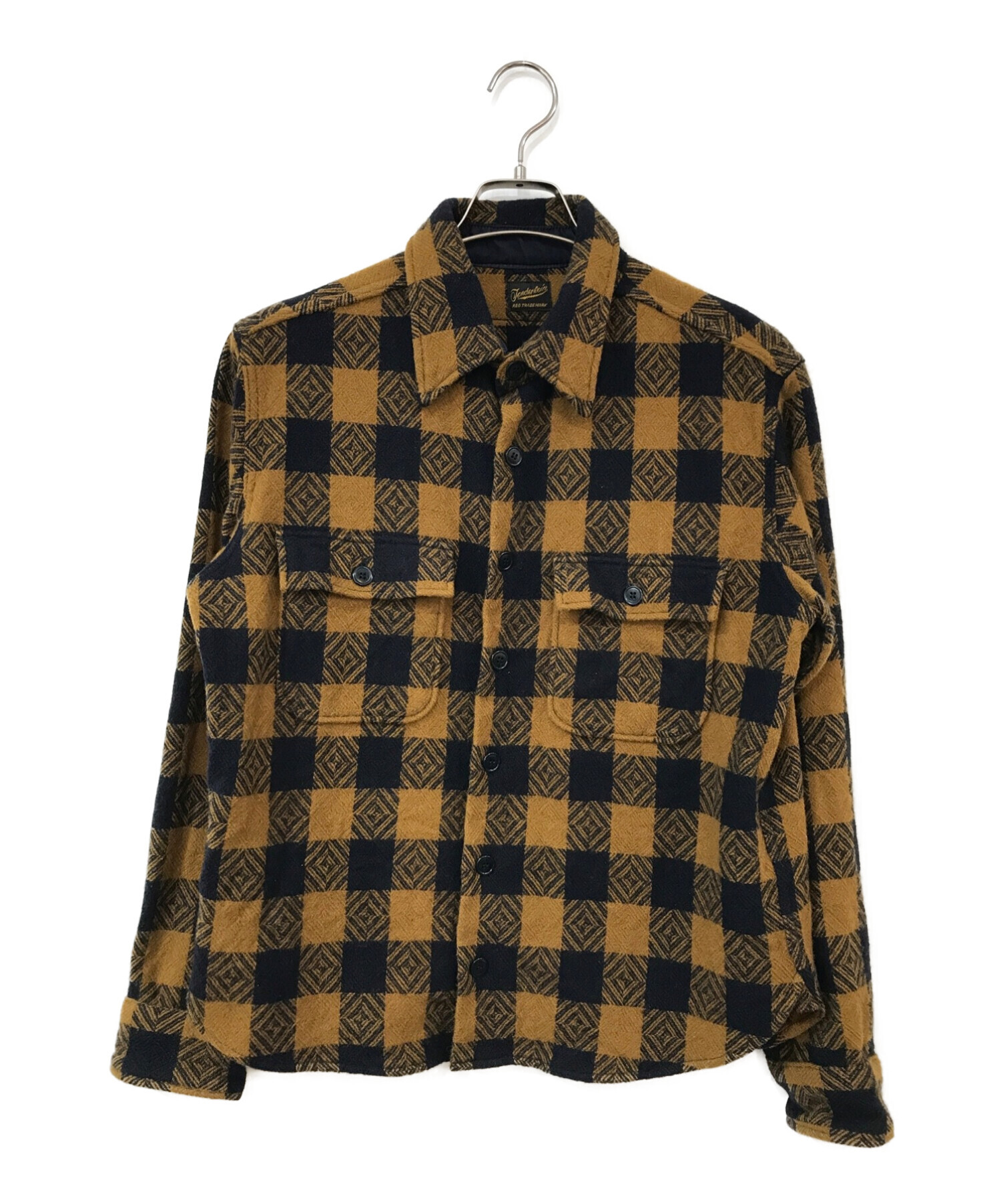 TENDERLOIN (テンダーロイン) ウールチェックシャツ ブラウン×ブラック サイズ:Ｍ