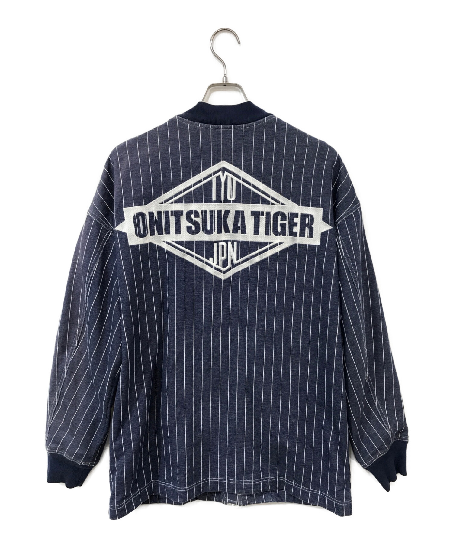 Onitsuka Tiger (オニツカタイガー) ANDREA POMPILIO (アンドレアポンピリオ) コラボストライプブルゾン  ネイビー×ホワイト サイズ:M