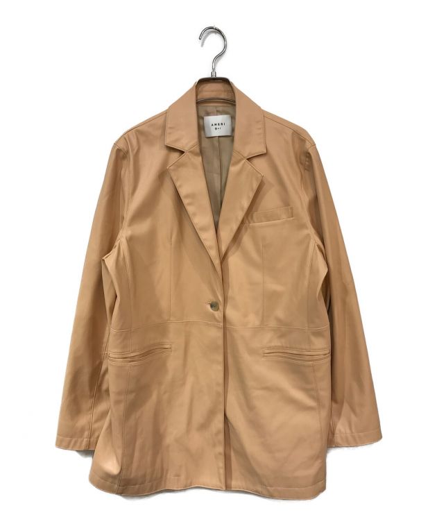 Ameri】FAKE LEATHER COLOR JACKET S アメリ