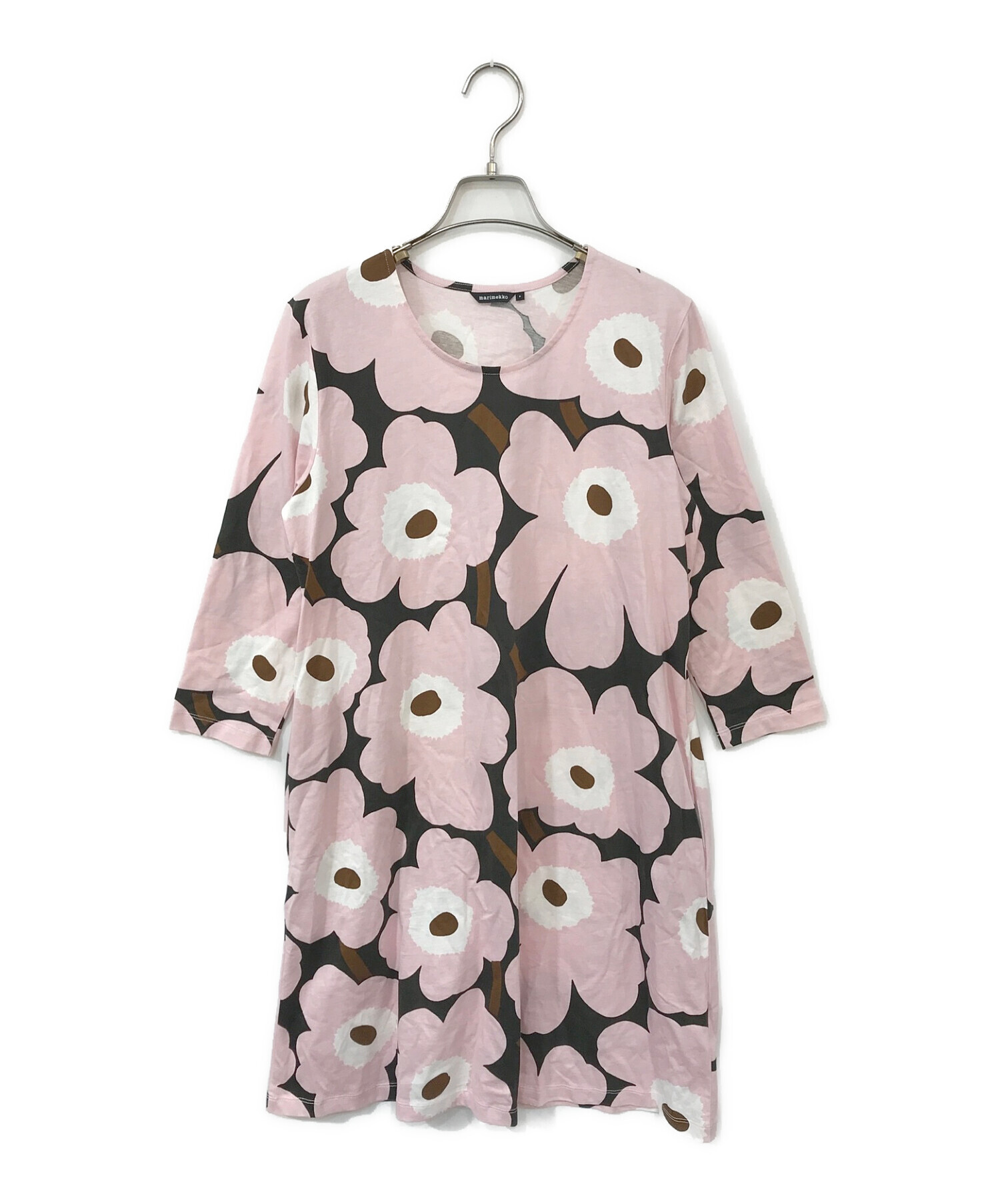中古・古着通販】marimekko (マリメッコ) カットソーワンピース ピンク 