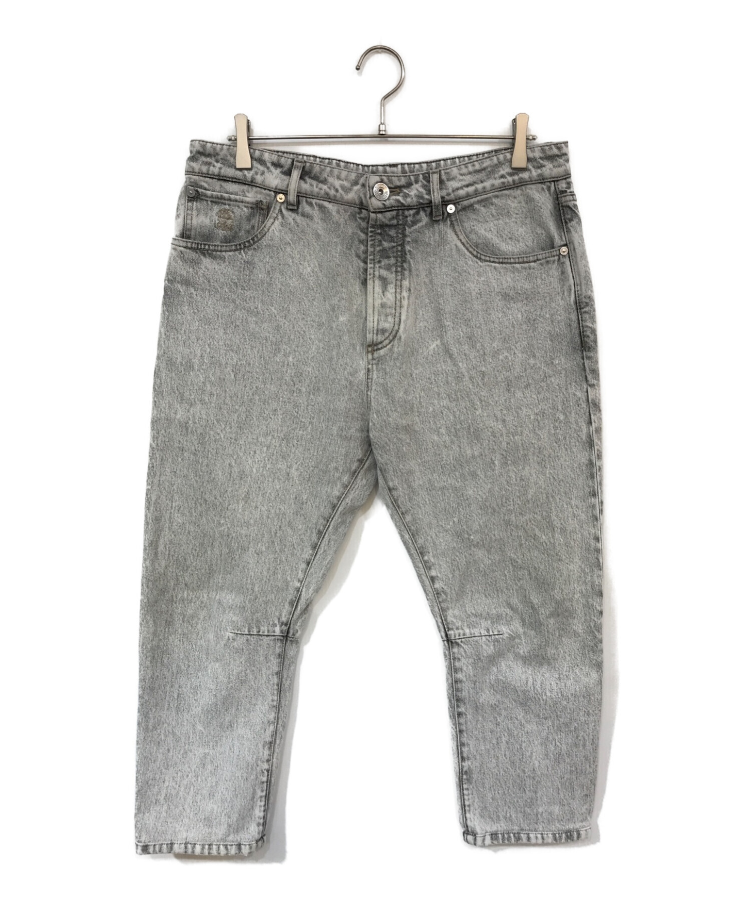 【格安】未使用品:ブルネロクチネリ　46 オリーブグリーン デニムパンツ 格安】未使用品:ブルネロクチネリ 46 オリーブグリーン デニムパンツ