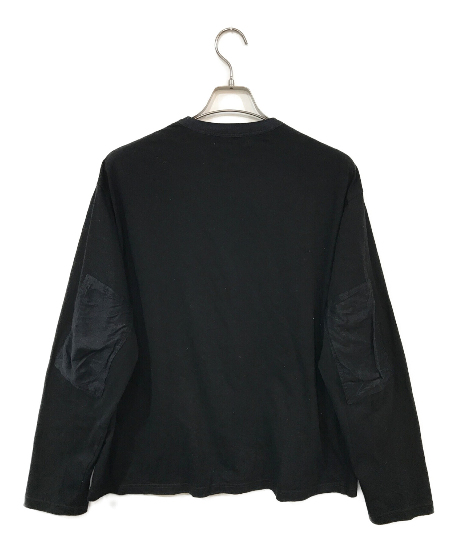 WILDSIDE YOHJI YAMAMOTO (ワイルドサイド ヨウジ ヤマモト) Cotton Jersey Full Zip Long  Sleeve T-shirt ブラック サイズ:3