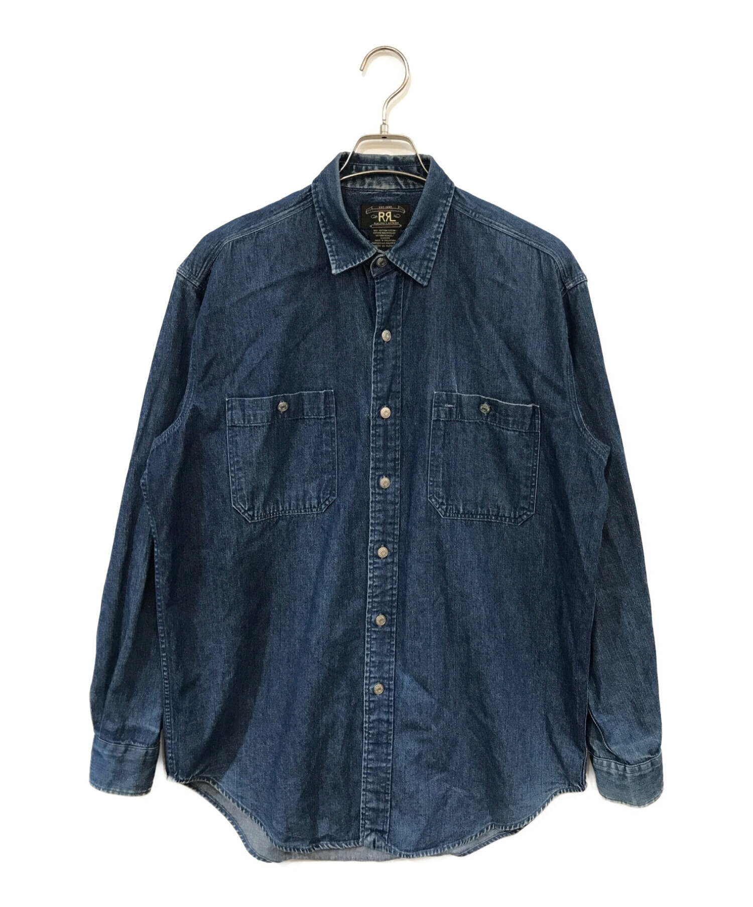 中古・古着通販】RRL (ダブルアールエル) オールドデニムシャツ ブルー 