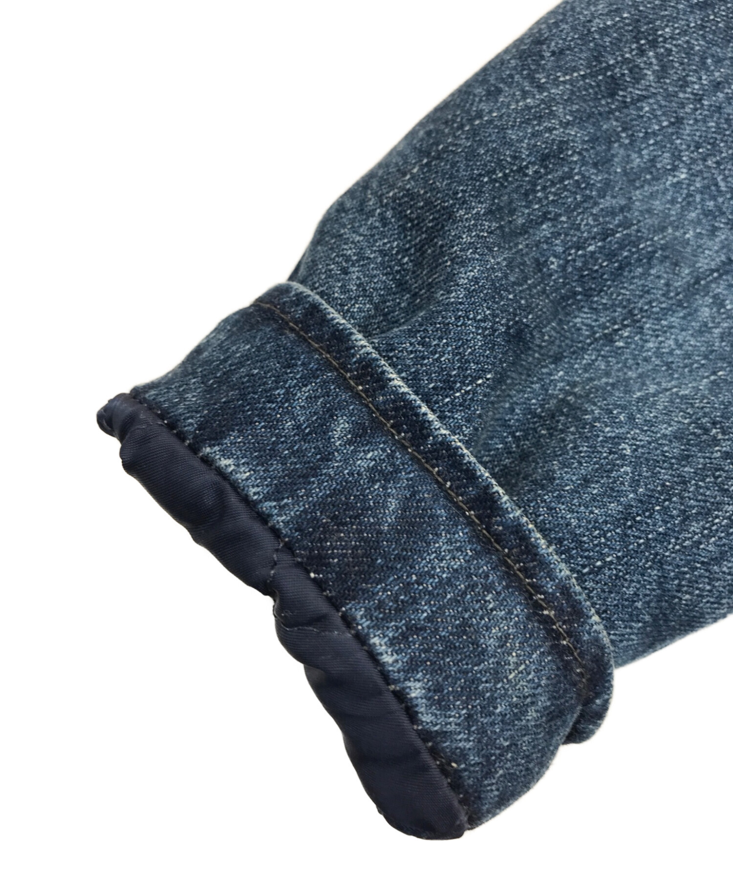 SCHOTT ショット　デニム　ライダースジャケット 古着 ダメージ加工 SCHOTT ショット デニム ライダースジャケット 古着 ダメージ加工